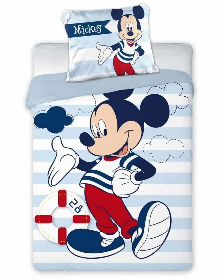 Disney Mickey Mouse 076 2-częściowy komplet pościeli dla dzieci 100 x 135 cm 40 x 60 cm