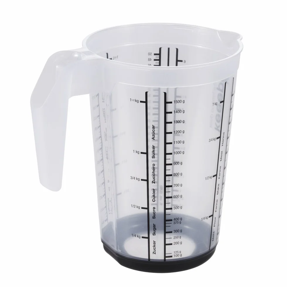 keeeper Dzbanek z miarką, antypoślizgowa konstrukcja, 1,5 l, Massimo, grafitowy szary