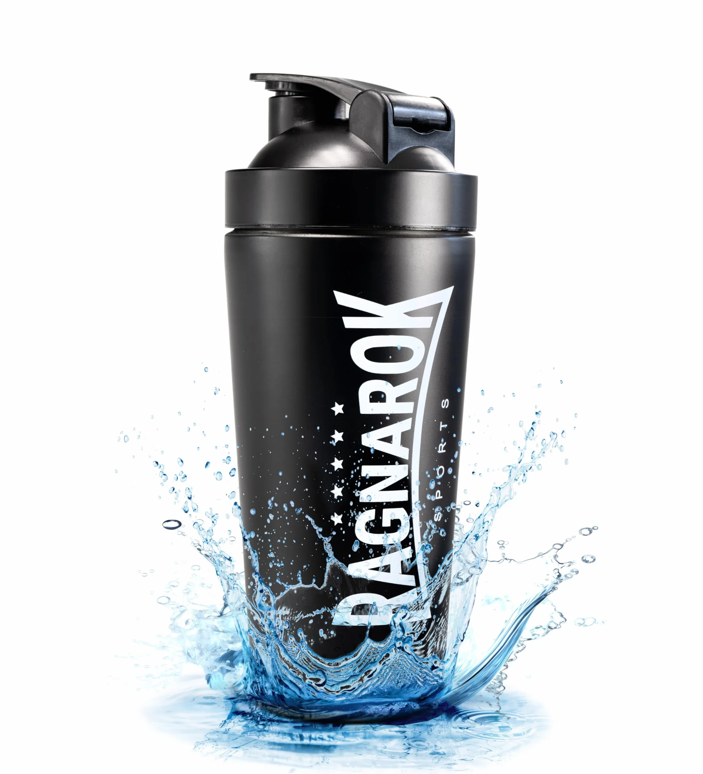 RAGNAROK Stal szlachetna Shaker Protein 750 ml metalowy butelka na napoje z kulką Sport Fitness