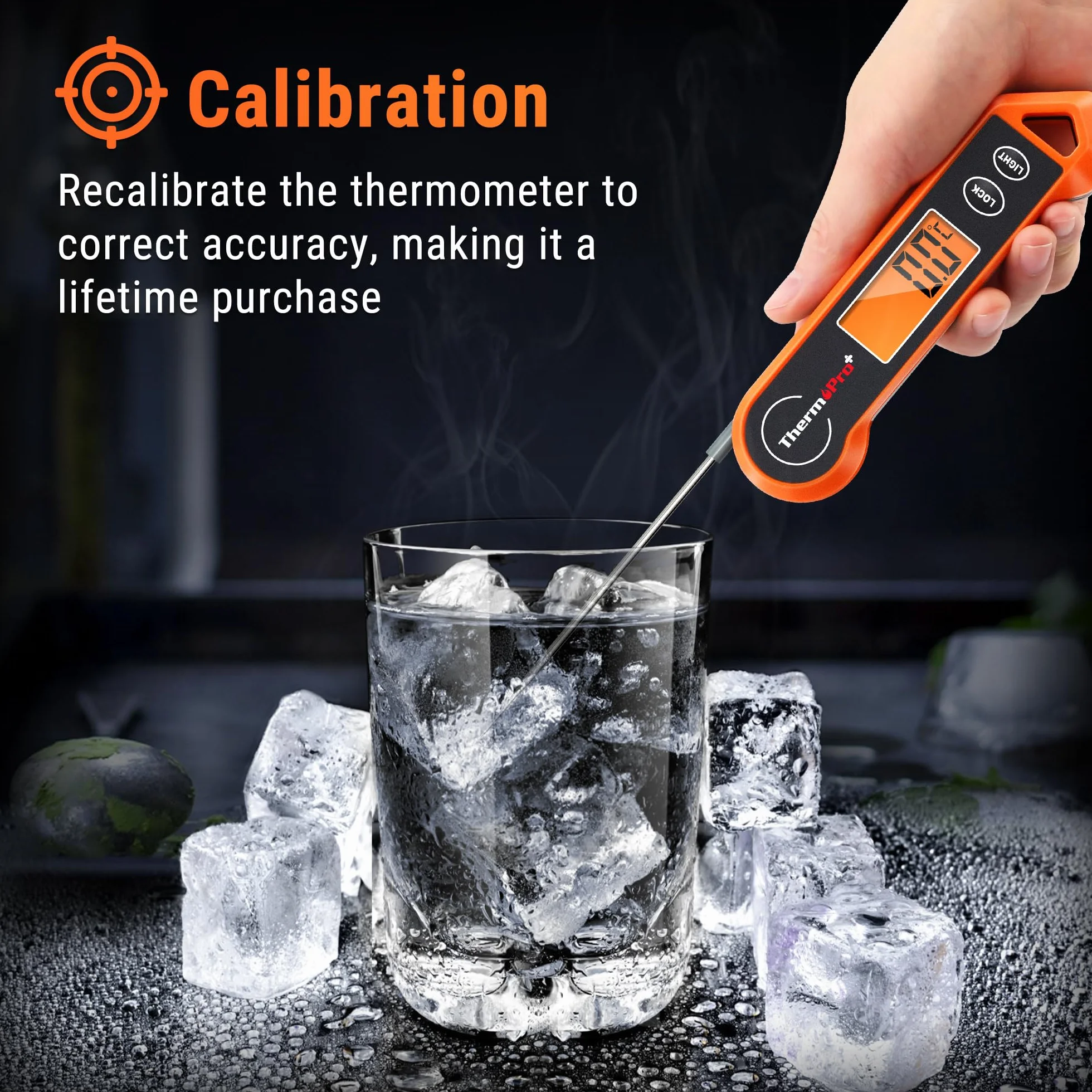ThermoPro TP19H Termometr cyfrowy do mięsa do gotowania z podświetleniem, wodoodporna sonda termometru do mięsa do kuchni