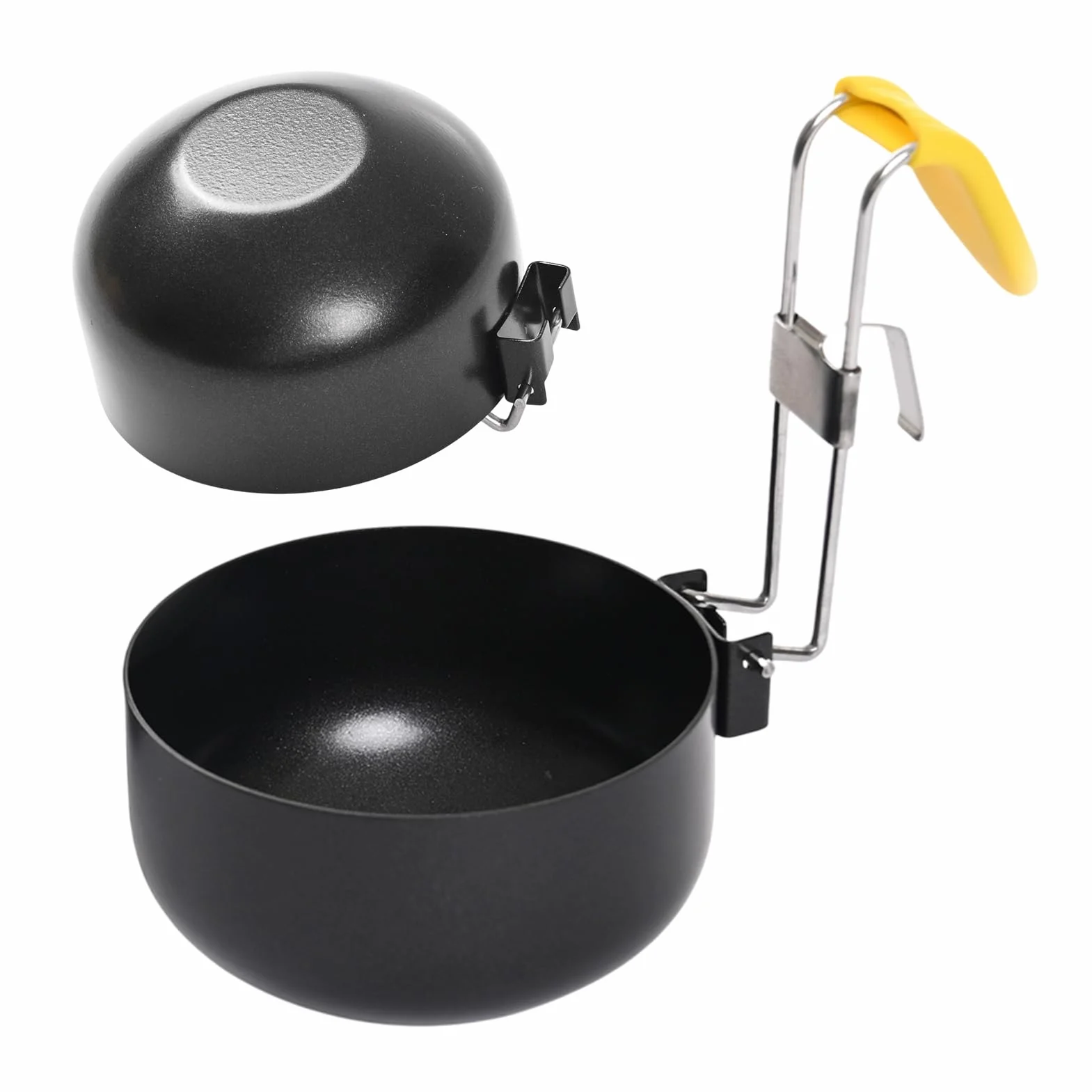 Egg Poachers, Foldable Eggs Cooker Cup, Nonstick Stainless Steel Folding, Heat Resistant Kitchen Accessory for Breakfast, Omelet, Lunch, Compact Cooking Tool, 8x10cm
