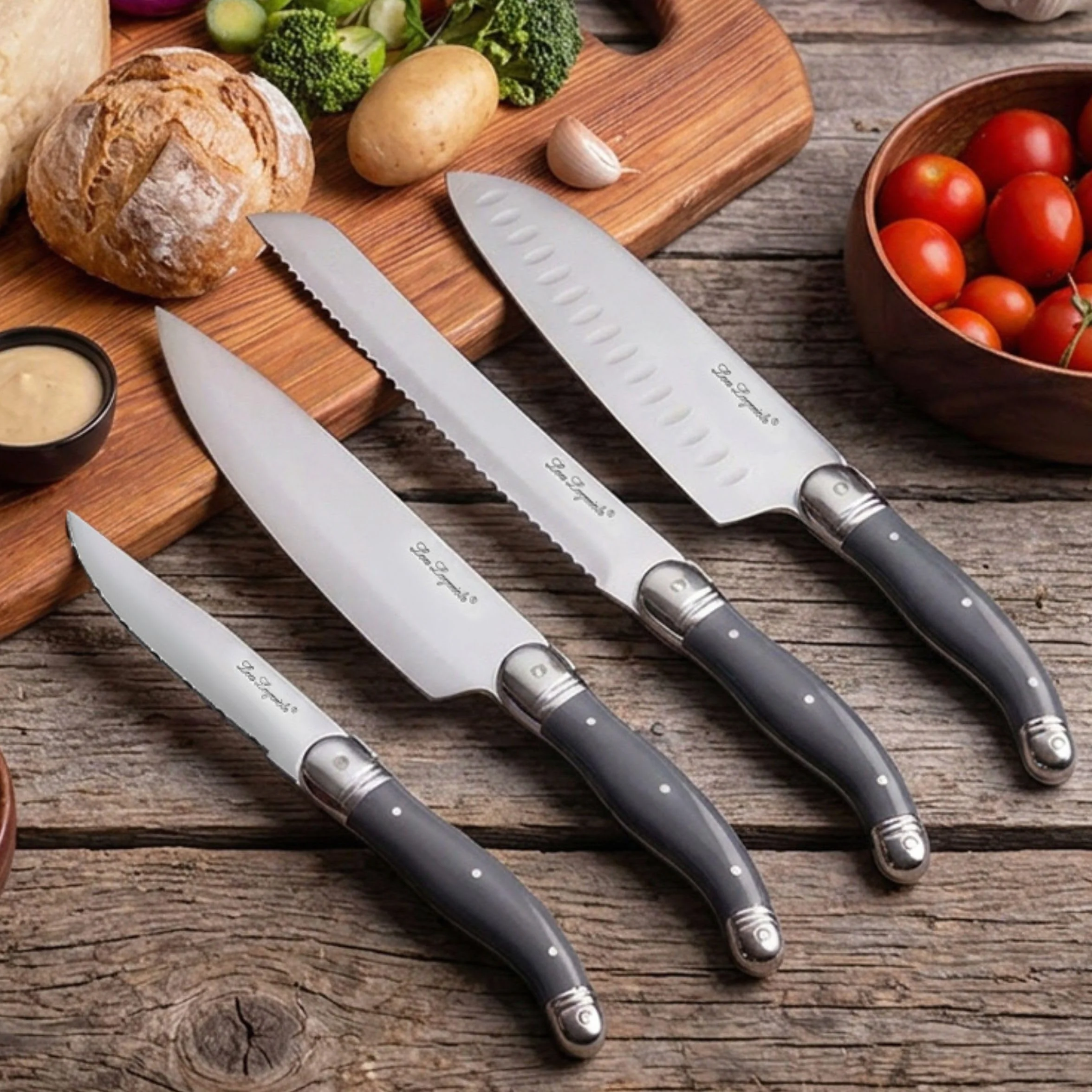 Lou Laguiole Pro nóż Santoku, 18 cm