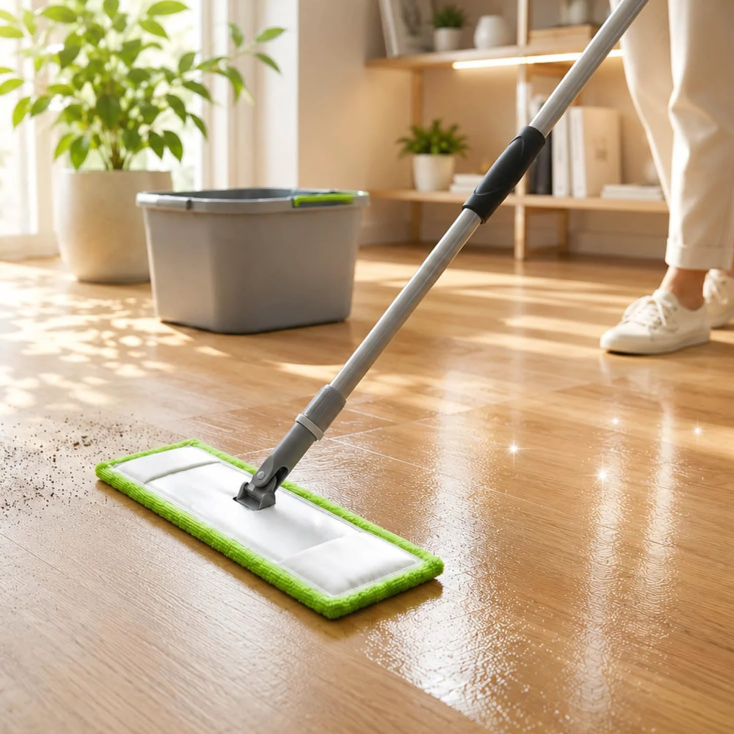 com-four® 3 nakladki z mikrofibry – zapas do mopa podlogowego 39 cm – do wszystkich rodzajów podlóg – pranie w pralce 40 °C (3 sztuki - niebieski/zólty/zielony)