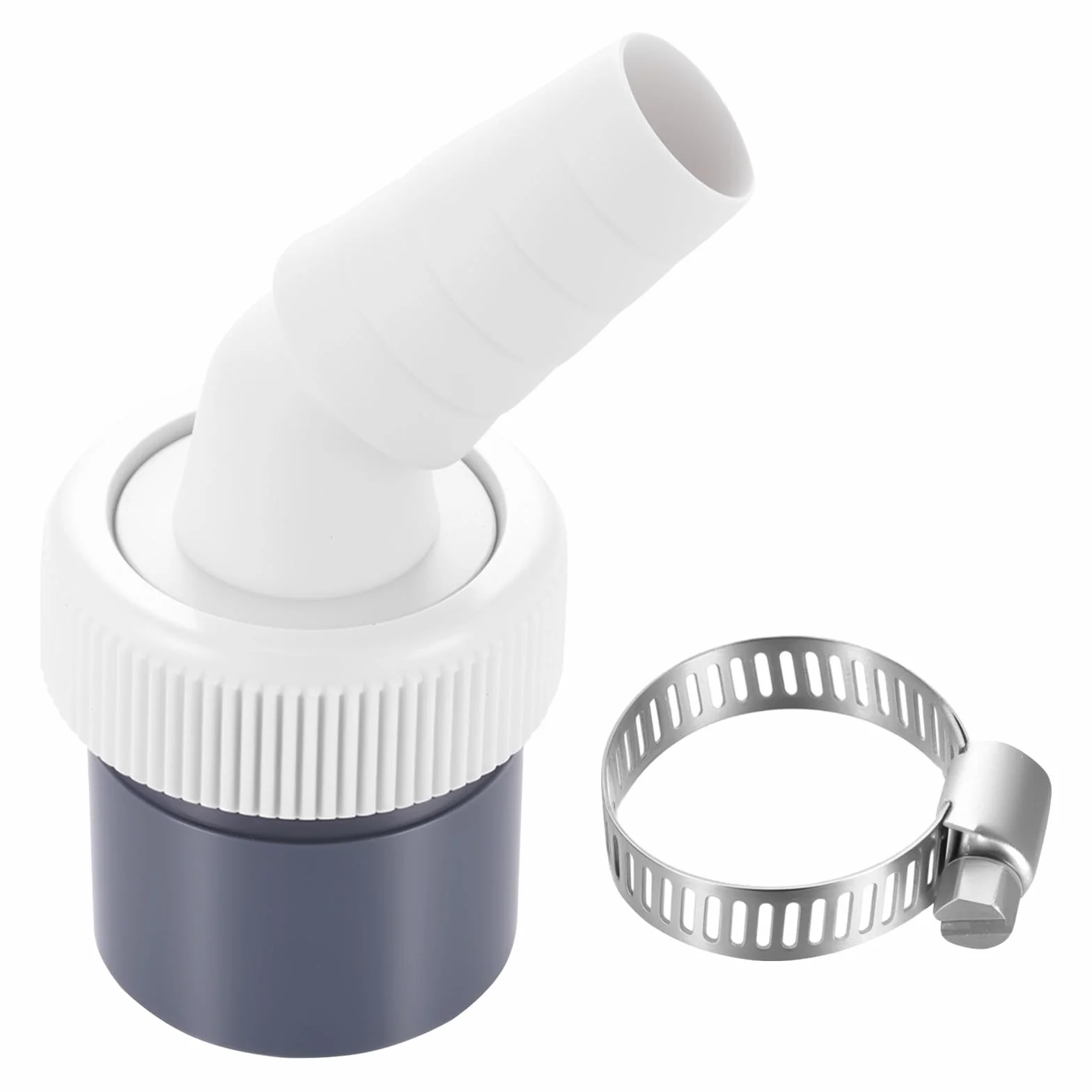 Adapter odpływowy do pralki i zmywarki, złączka Ø 19-24 mm / 40 mm, stal nierdzewna