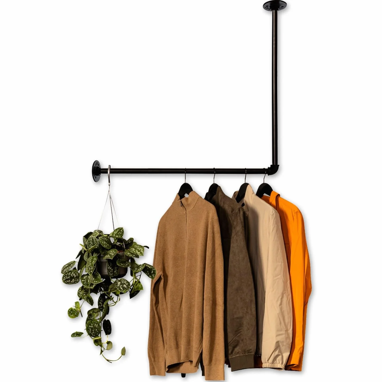 Drążek na ubrania industrialny L 70x50 cm do sypialni garderoby