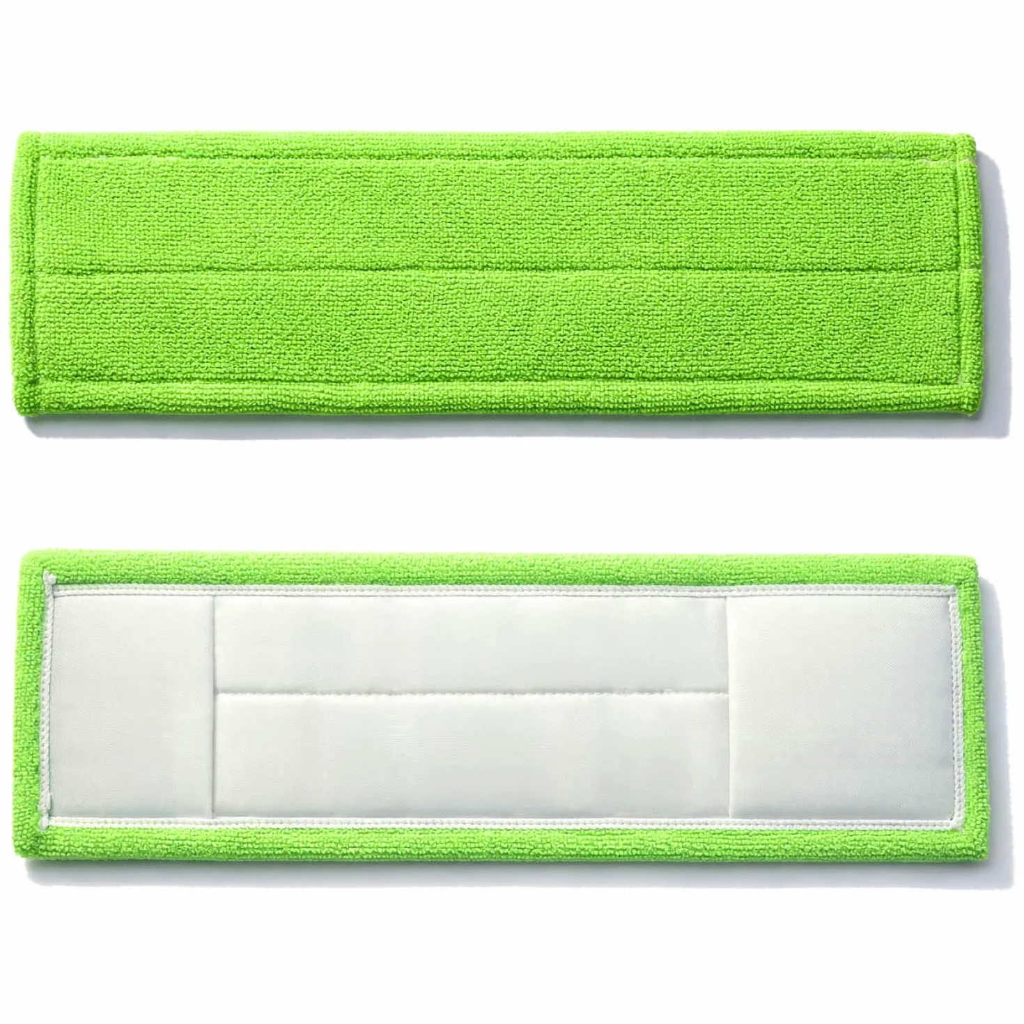 com-four® 3 nakladki z mikrofibry – zapas do mopa podlogowego 39 cm – do wszystkich rodzajów podlóg – pranie w pralce 40 °C (3 sztuki - niebieski/zólty/zielony)