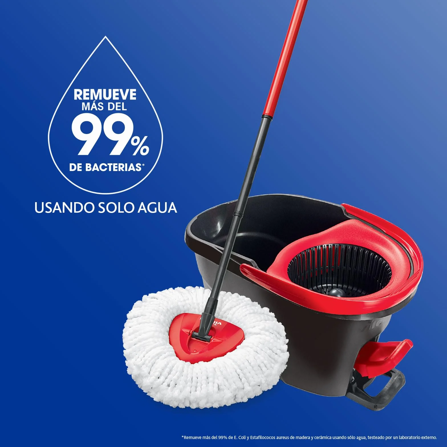 Vileda Easywring And Clean Mop i Wiadro, Czarny/Czerwony, 48 x 29 x 28 cm