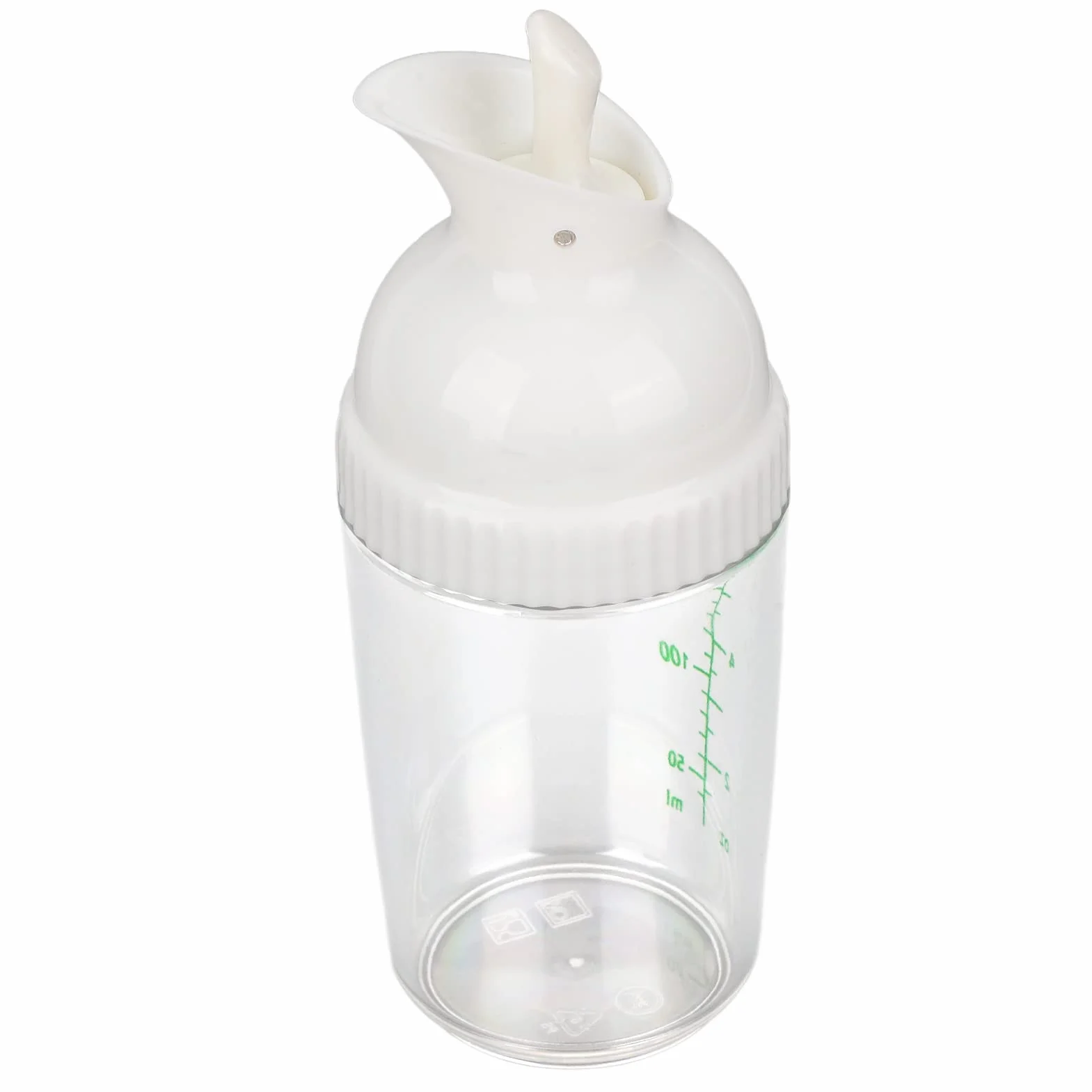 Shaker do sosów sałatkowych, 200 ml, mikser do dressingu, butelka na olej, ocet, sok z cytryny, ranczo i sos balsamiczny (biały)