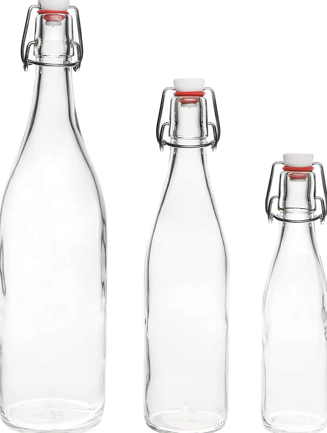 casavetro 12 szklanych butelek mała butelka każda 100 ml z korkiem do huśtania