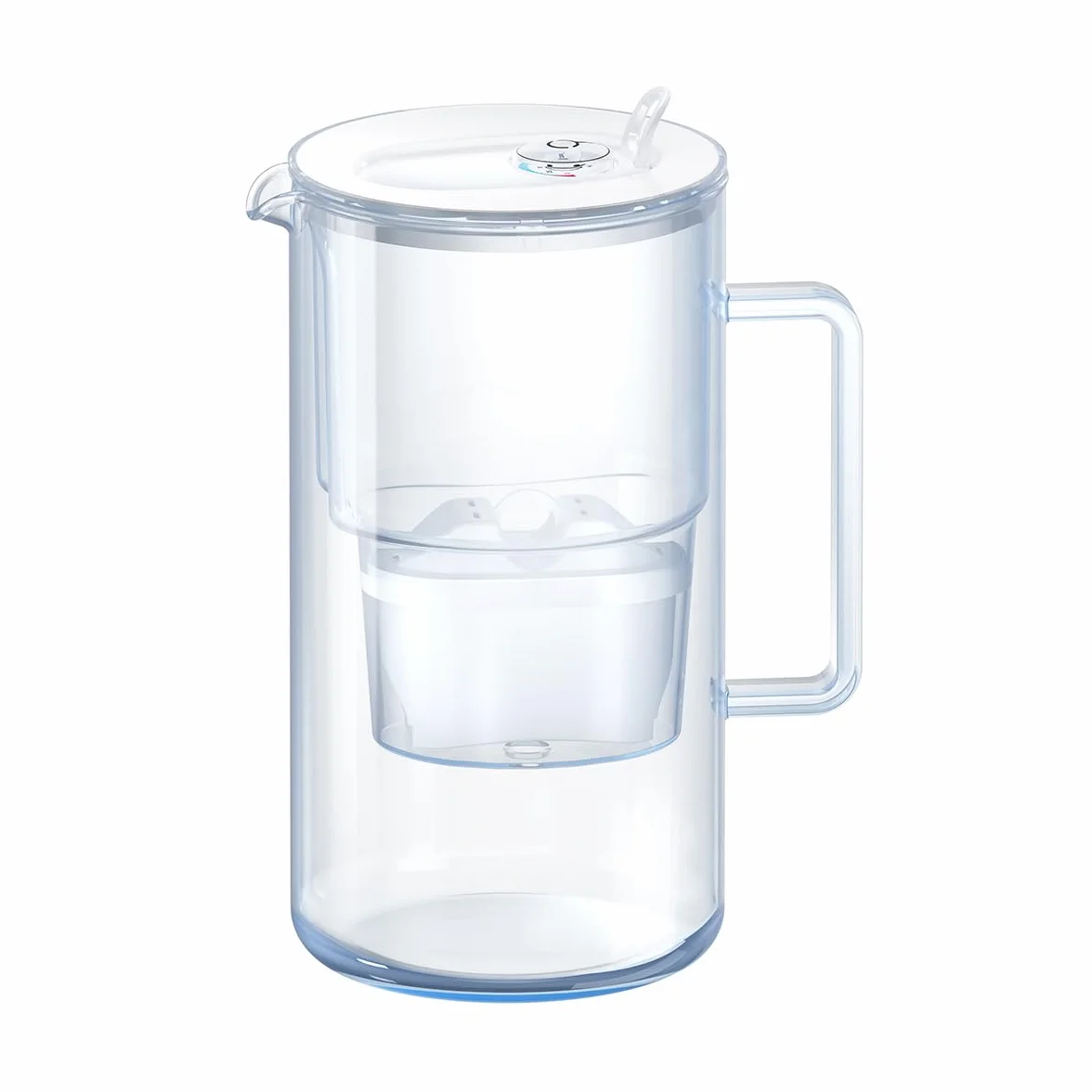 AQUAPHOR Glass Dzbanek Filtrujący do wody z 1 filtrem węglowym MaxFOR+, 2,5L, Biały, Czysta Woda, Filtrujący Wodę, Bez Kamienia
