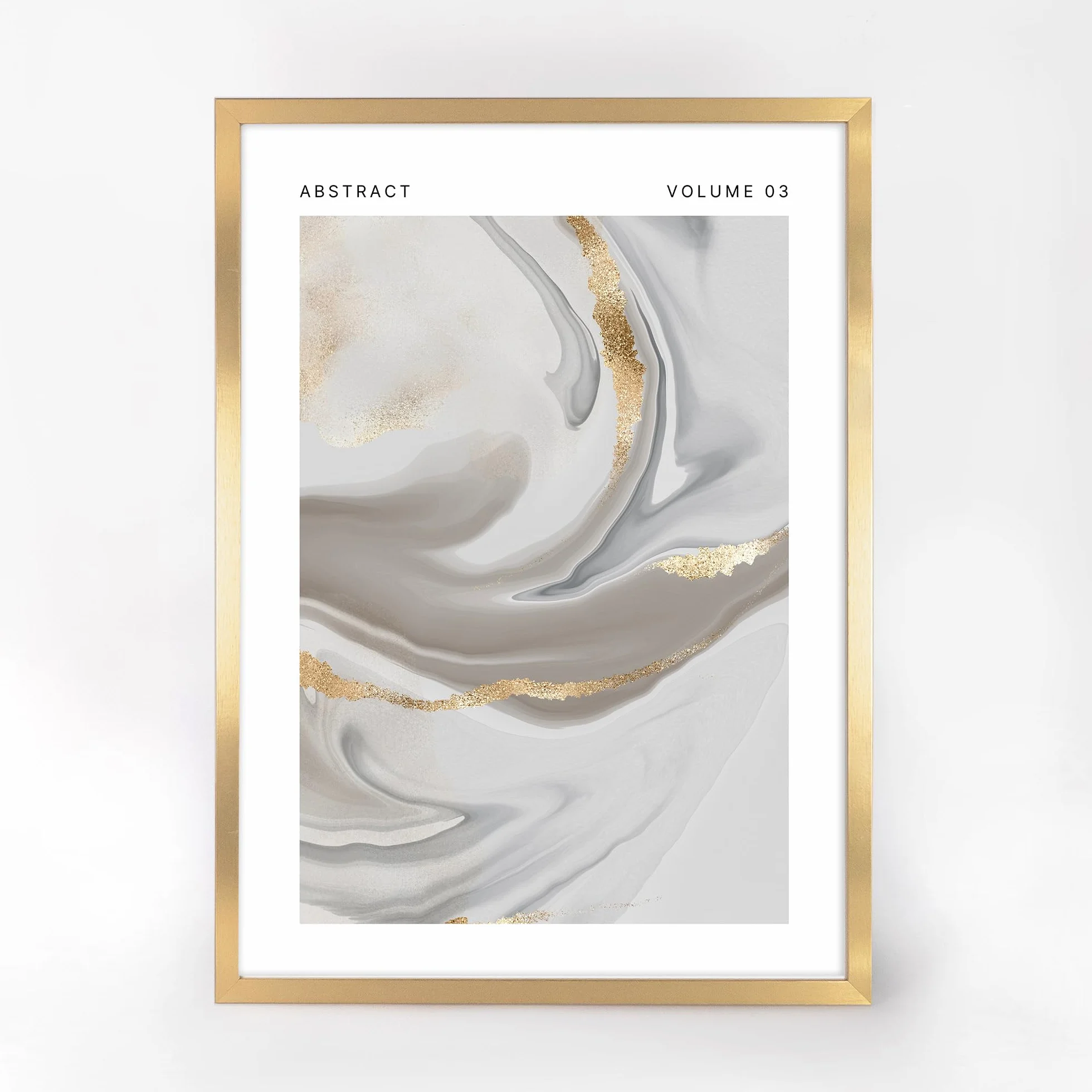 Ramka na zdjęcia 50 x 70 cm złota MDF z pleksiglasem