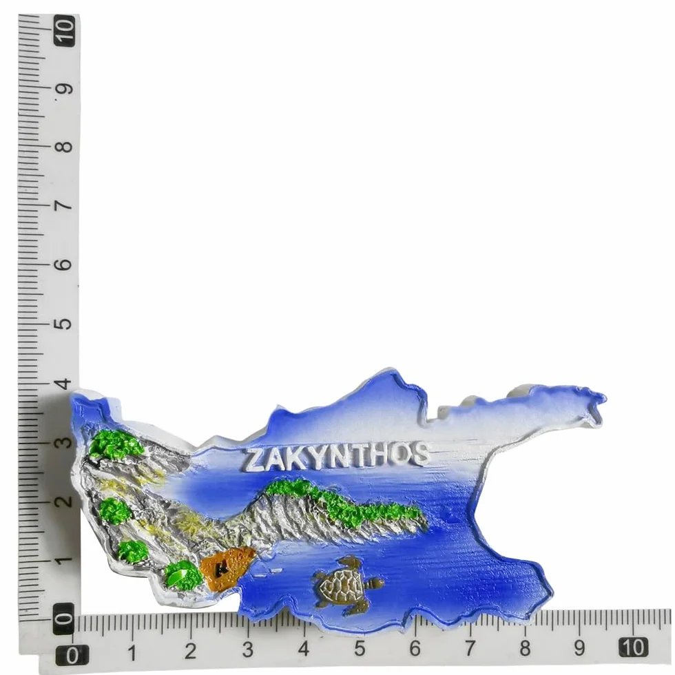 Zakynthos Grecja magnes na lodówkę pamiątka podróż dekoracja lodówka rzemiosło kolekcja 3D