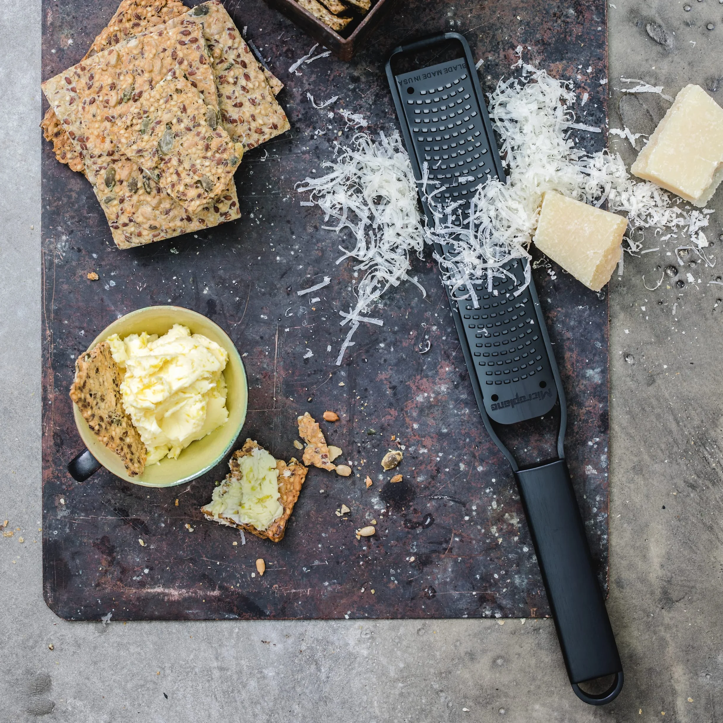 Microplane Zester Tarka kuchenna do cytrusów ze stali nierdzewnej Made in USA Black Sheep