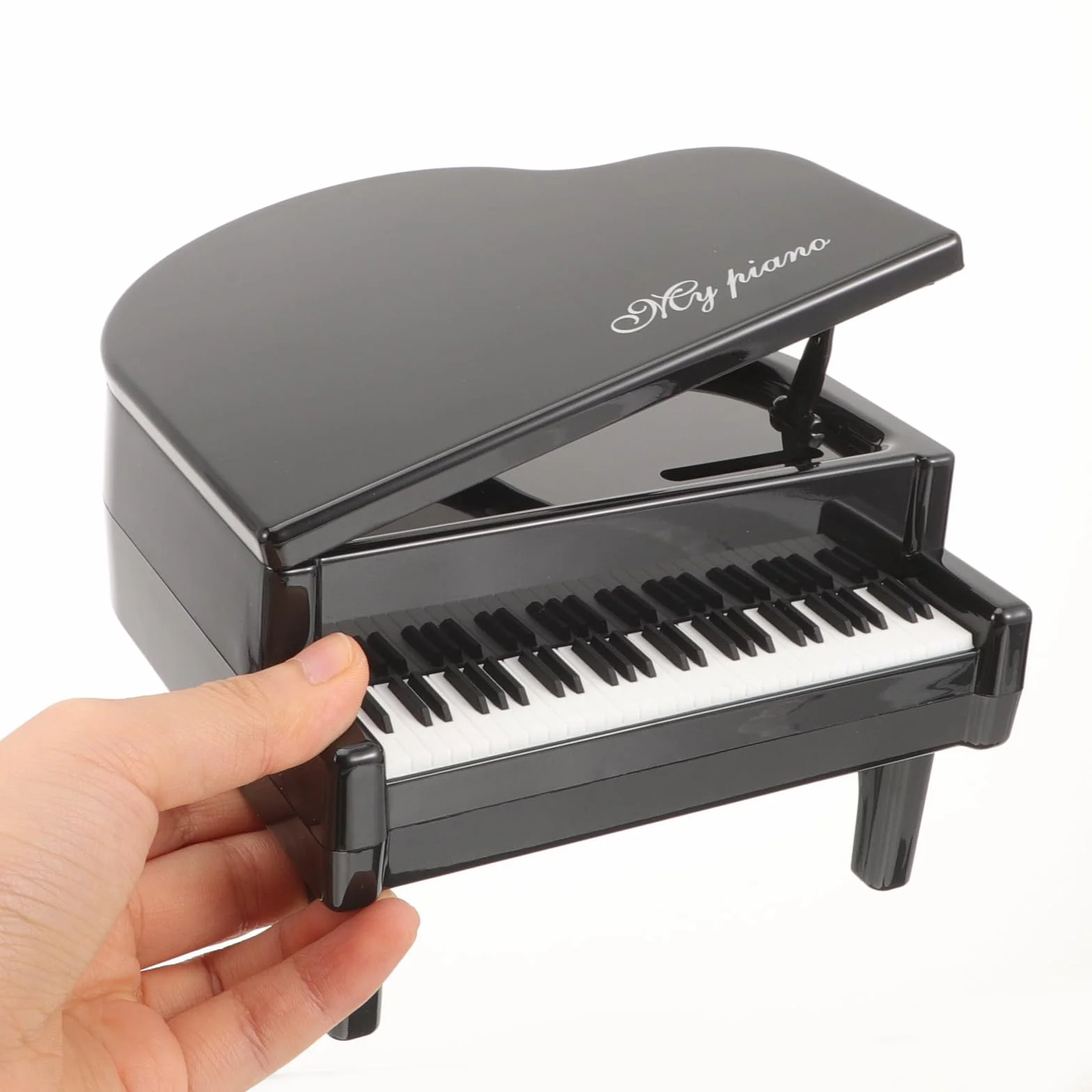 Plastikowa skarbonka fortepianowa figurka na pieniądze pudełko do przechowywania monet instrument muzyczny