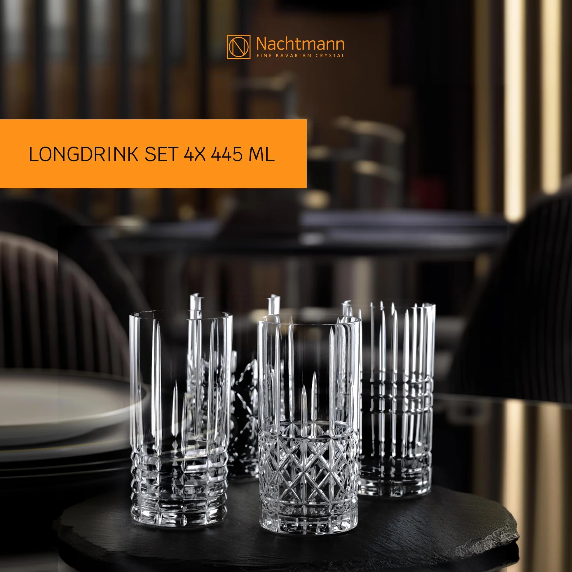 Spiegelau & Nachtmann 4-częściowy zestaw long drinków szkło kryształowe 445 ml Highland