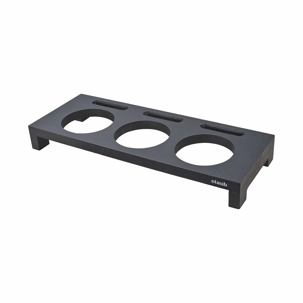 STAUB Mini stojak na koktajle, żeliwny, czarny, 42 x 16 x 5 cm