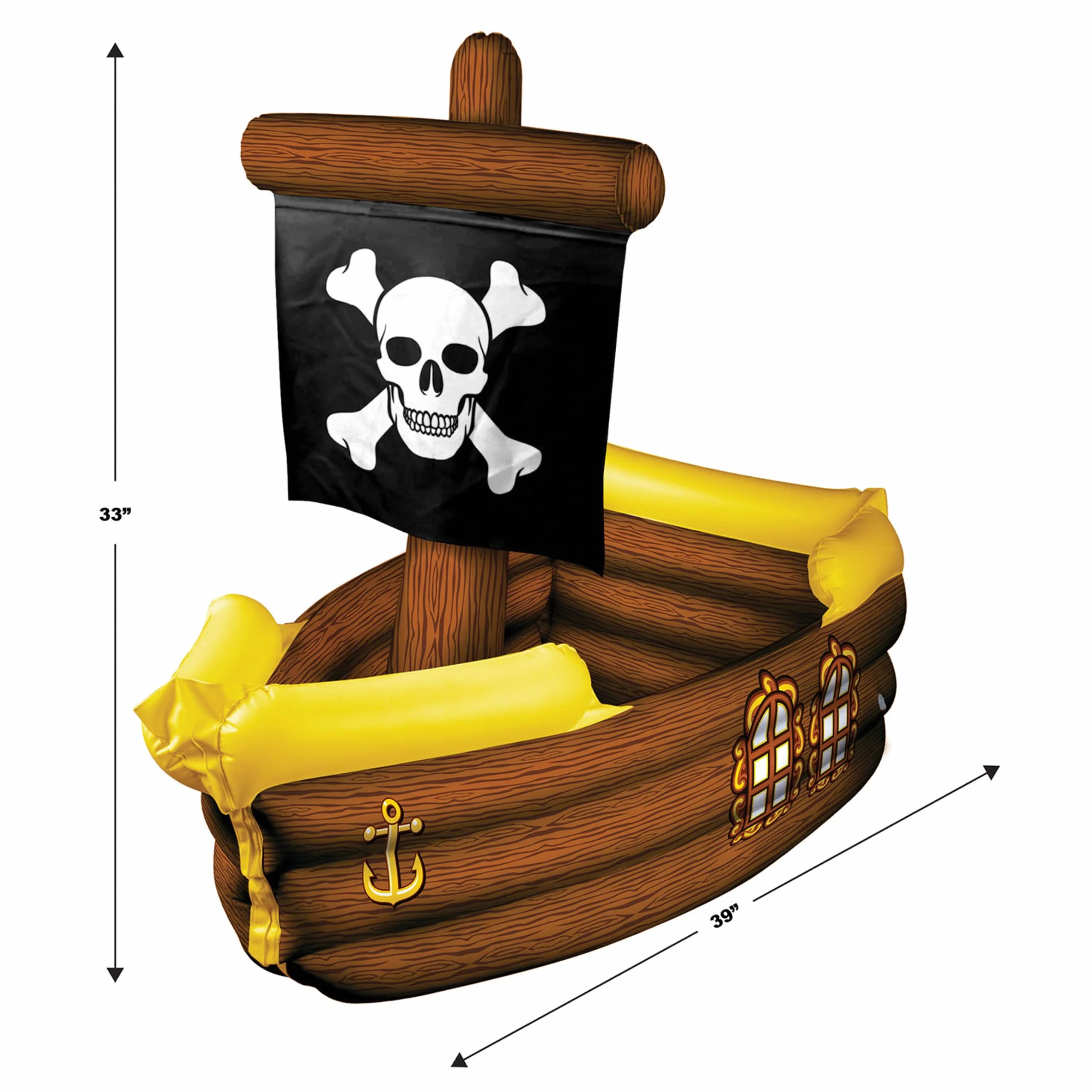 Nadmuchiwana chłodziarka piracka duża pojemność wiadro z lodem dekoracja lato basen plaża urodziny