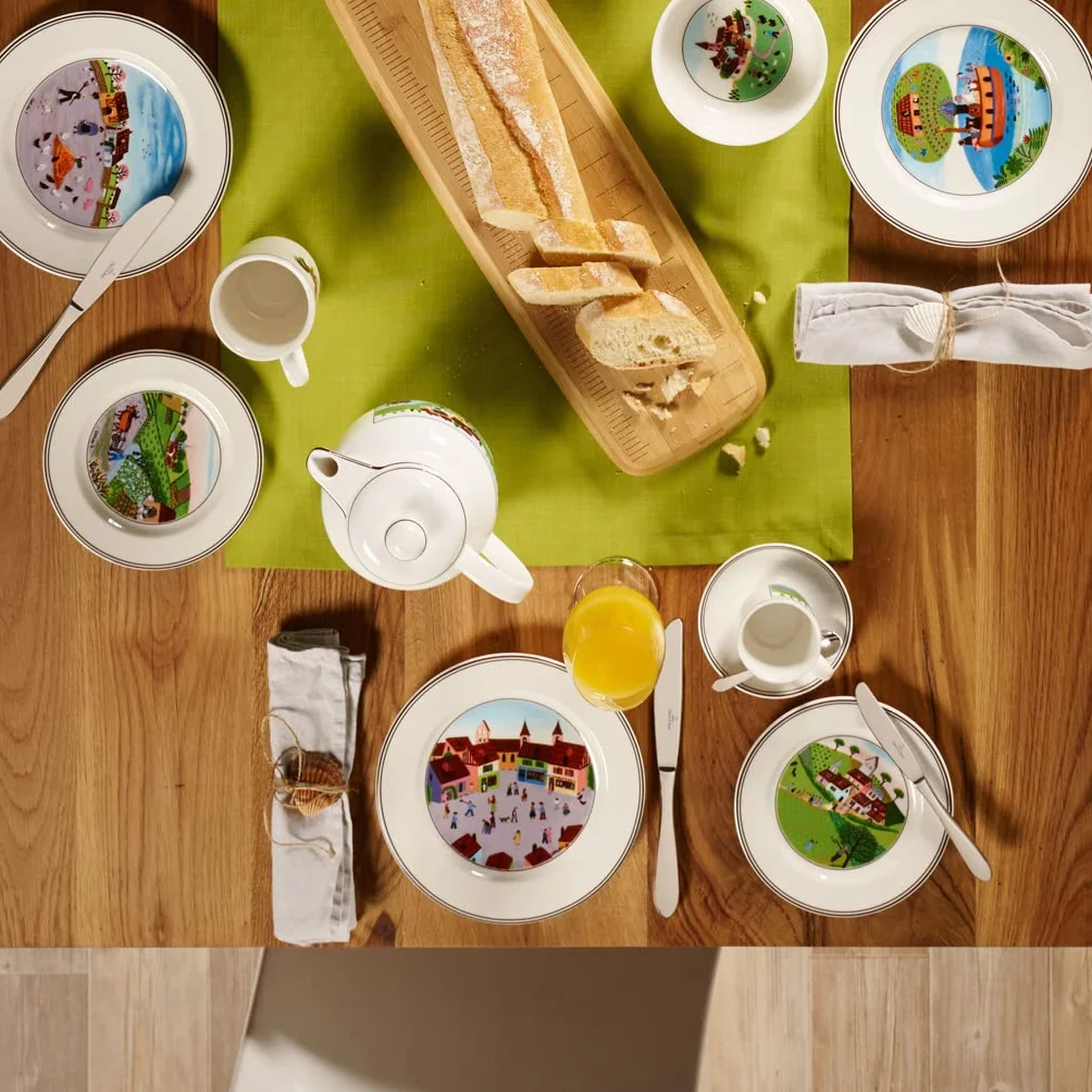 Villeroy & Boch Design Naif Marriage, porcelana premium, biały/kolorowy, talerz na chleb, 17 cm