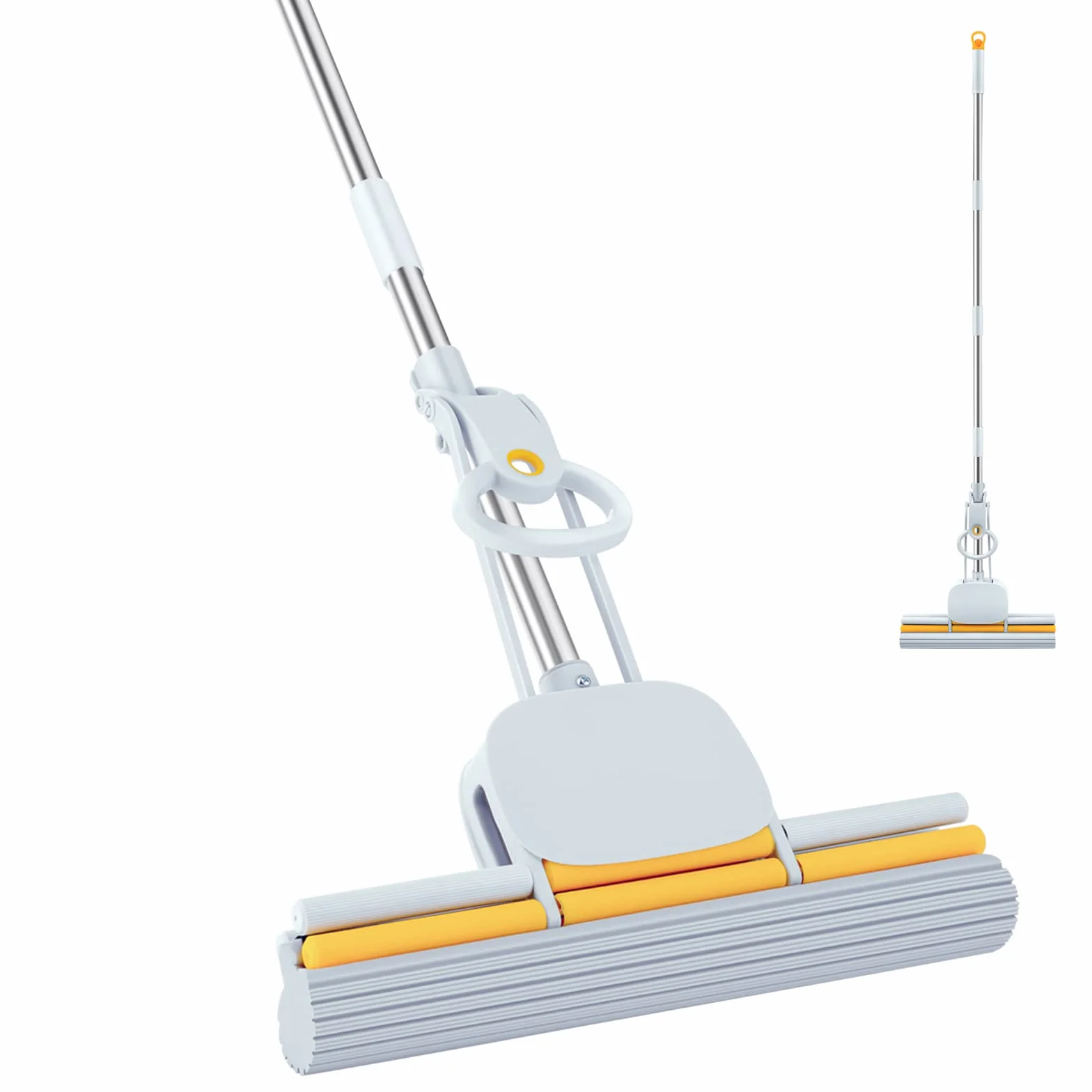 PVA mop gąbkowy do podłóg 60 cm uchwyt samonastawny 15 głowic z wyciskaczem