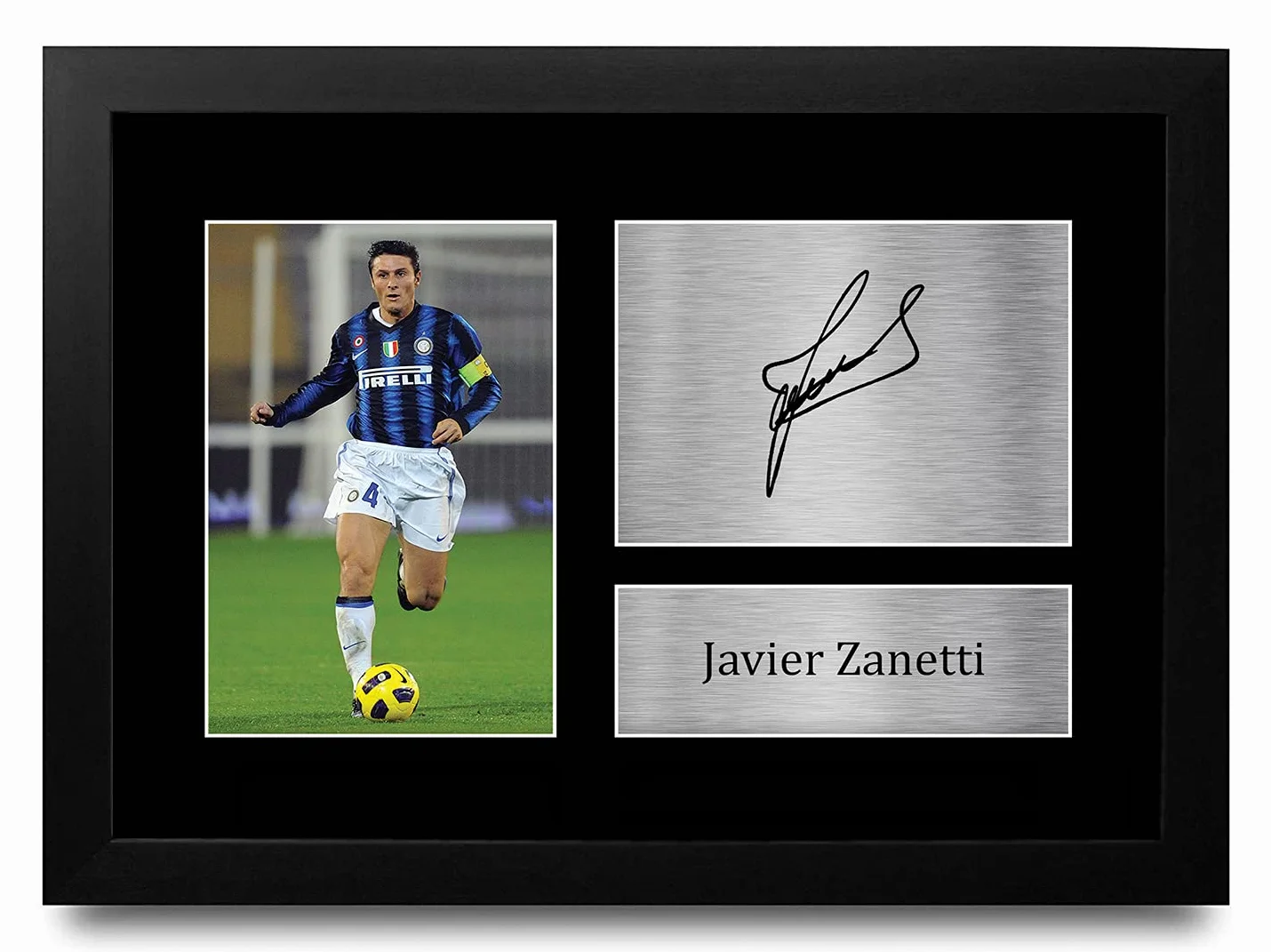 Javier Zanetti Inter Milan Gifts A4 oprawiony z nadrukiem podpisanym autografem