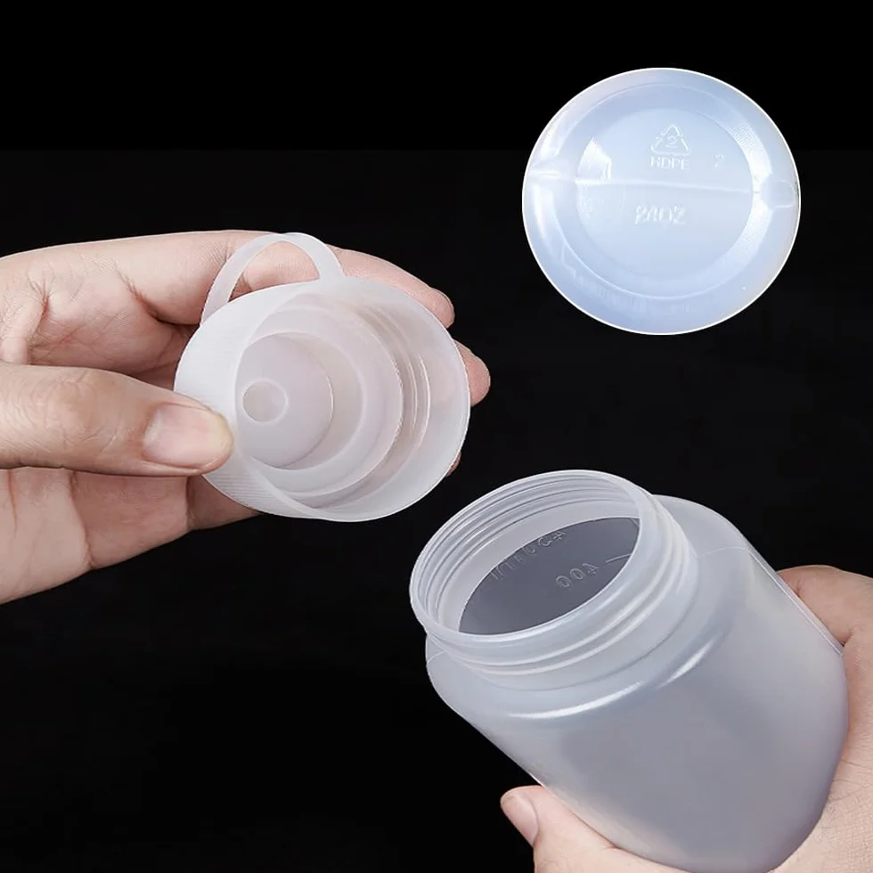 3-pak białych plastikowych butelek do wyciskania 237 ml butelek do wyciskania przypraw wielofunkcyjna butelka z tryskaniem do keczupu, oleju, dżemu, grilla, sosu, grillowania, rękodzieła, dozowników