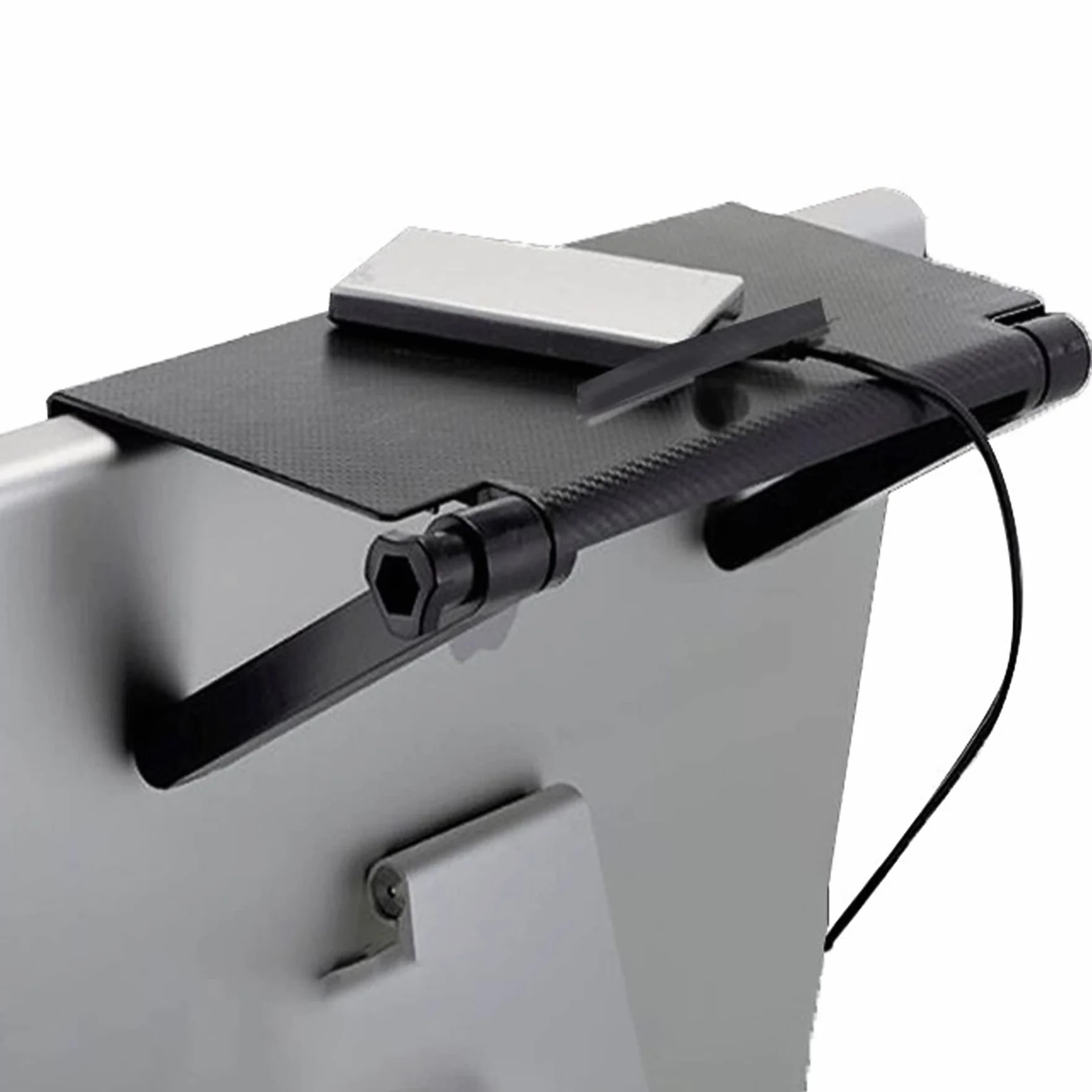 Retoo Regulowana Półka na Monitor Telewizor Stojak na Telefon 35x16,5x2 cm Czarny