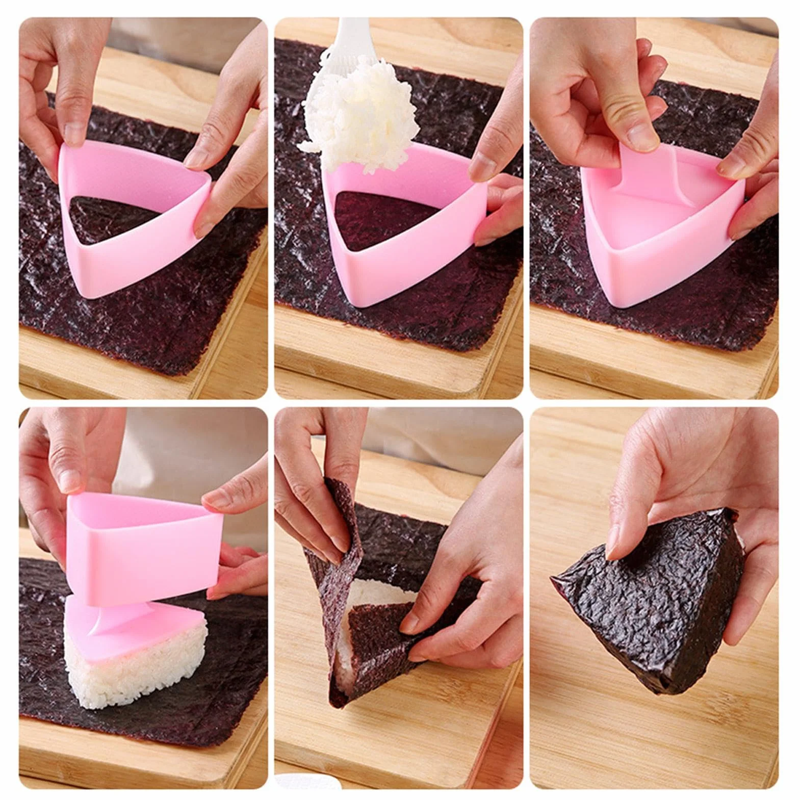 Onigiri forma do ryżu trójkątna wyciskarka do sushi nieklejąca się