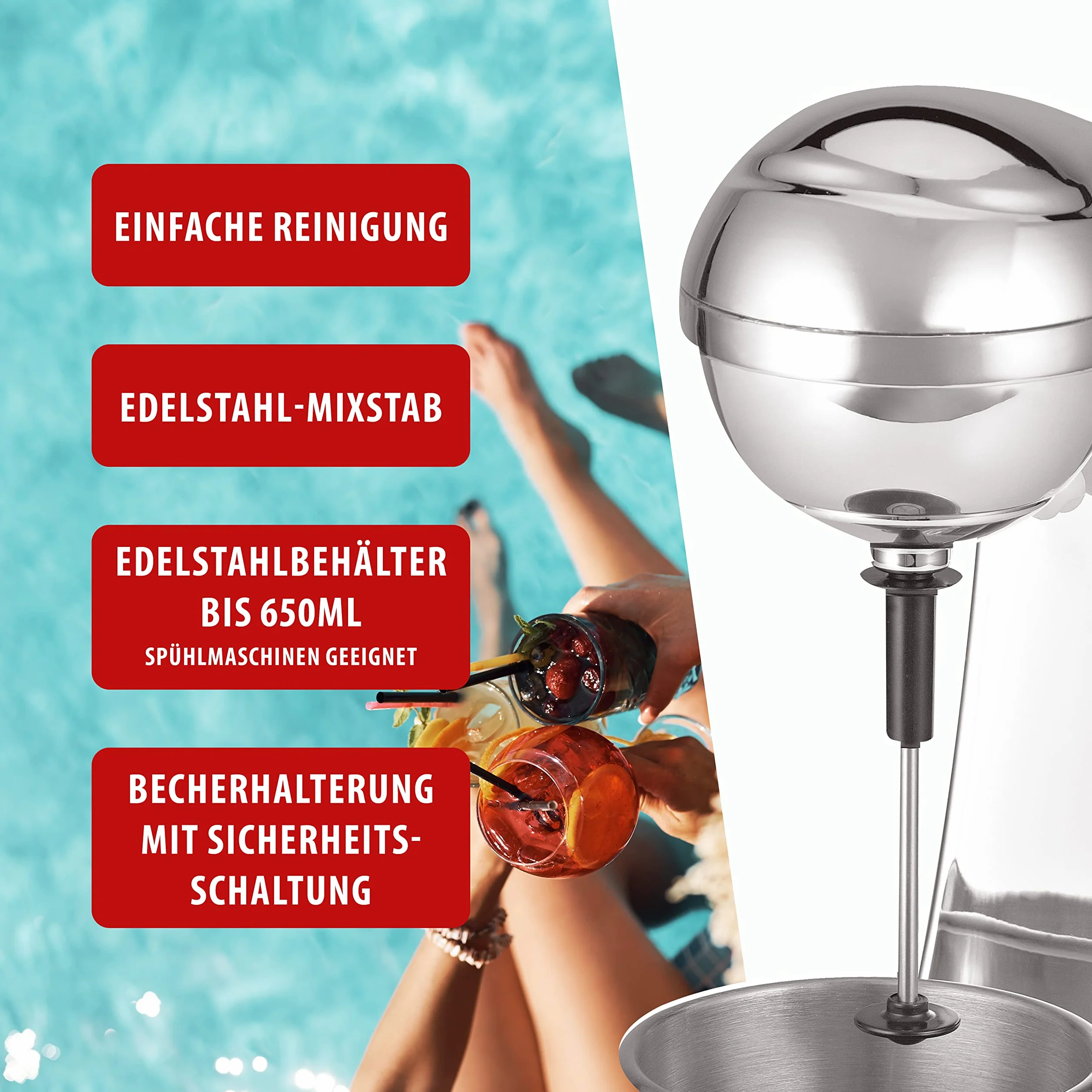 Clatronic Mikser barowy i spieniacz do mleka 650 ml 65 W