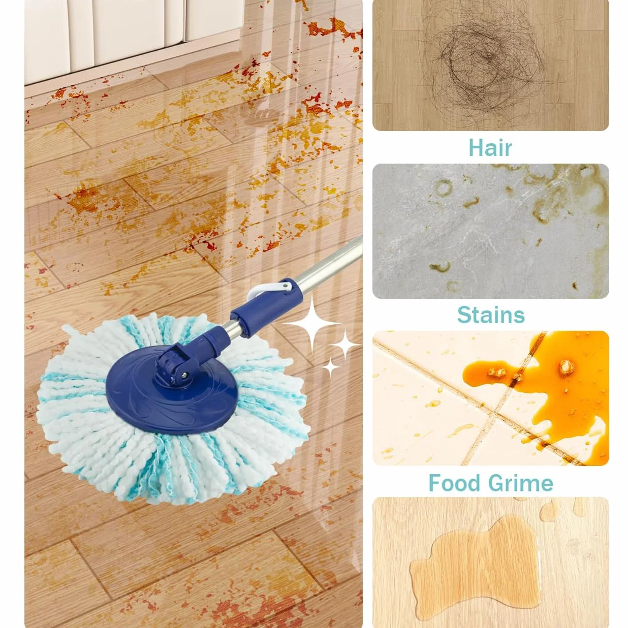 Wymienne końcówki mopa Leifheit Clean Twist Disc Mikrofibra 2 sztuki