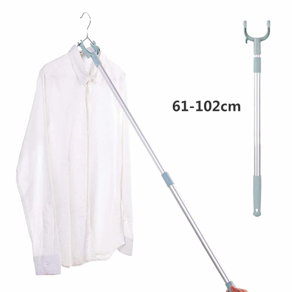 Wieszak Wysuwany Widelec do ubrań Regulowany 60-102 cm z Haczykiem