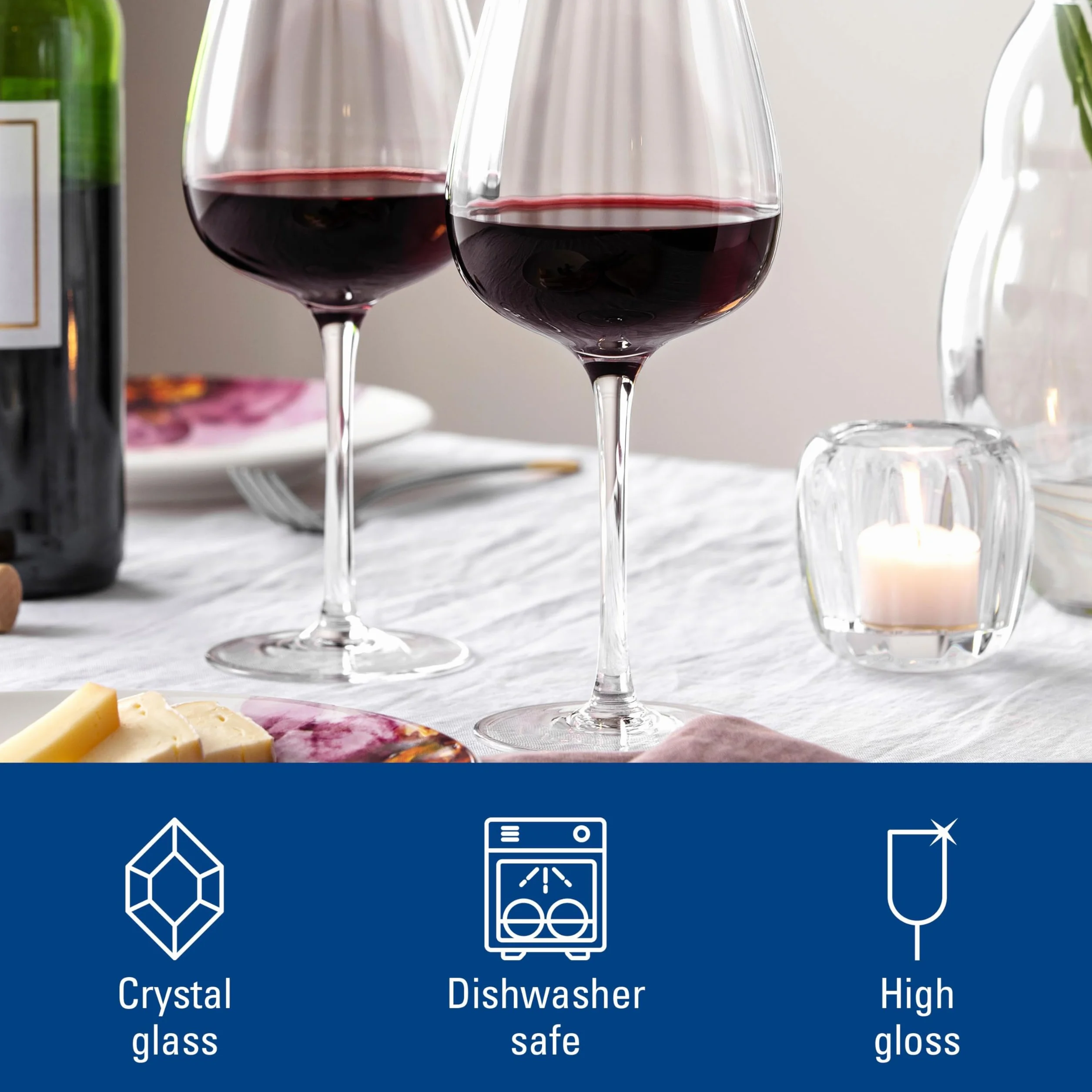 Villeroy & Boch Rose Garden Kieliszek do czerwonego wina zestaw 4 sztuk 200 ml szkło kryształowe