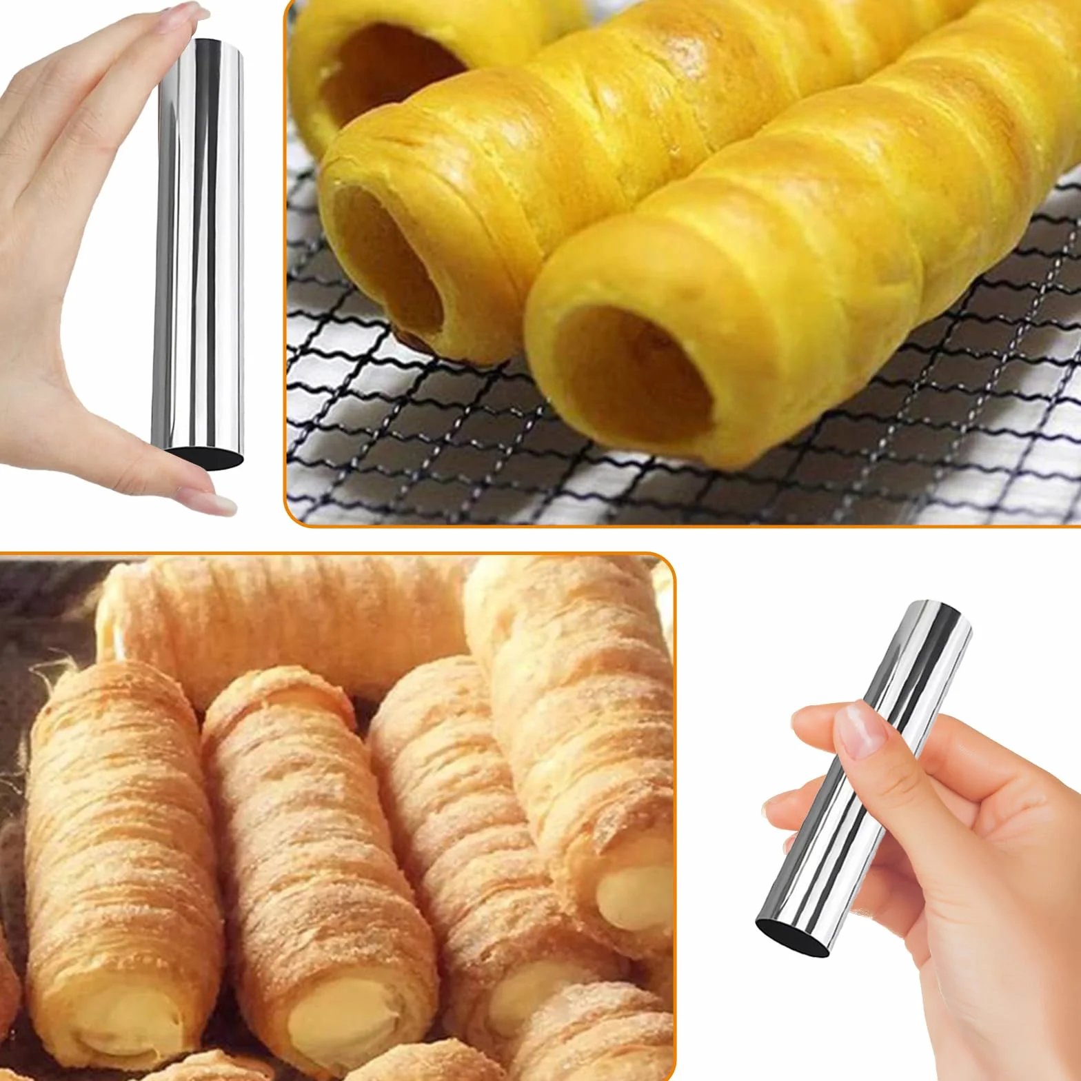 Foremki do pieczenia Cannoli ze stali nierdzewnej 20 sztuk