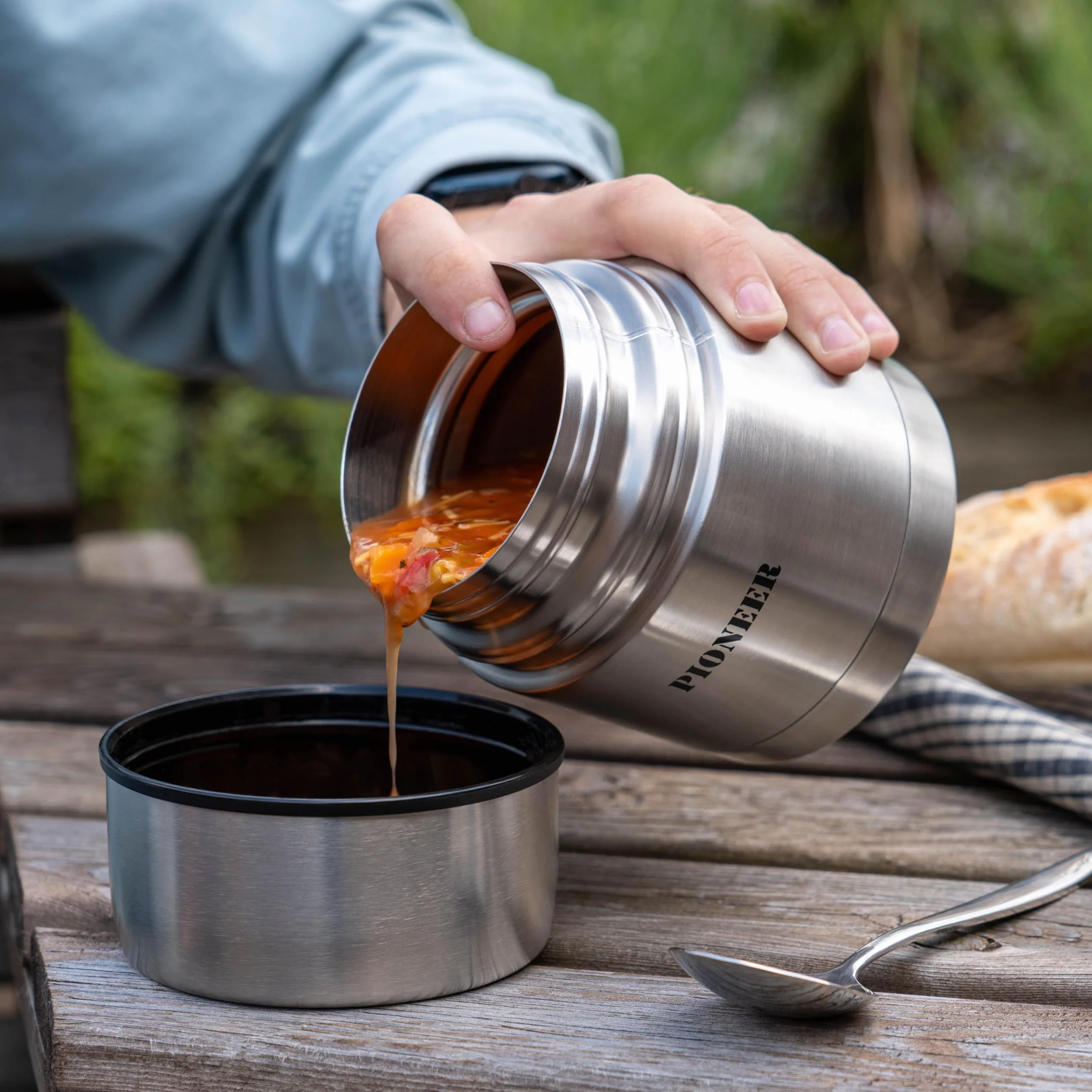 Pioneer 700 ml termos ze stali nierdzewnej podwójne ścianki izolacja próżniowa