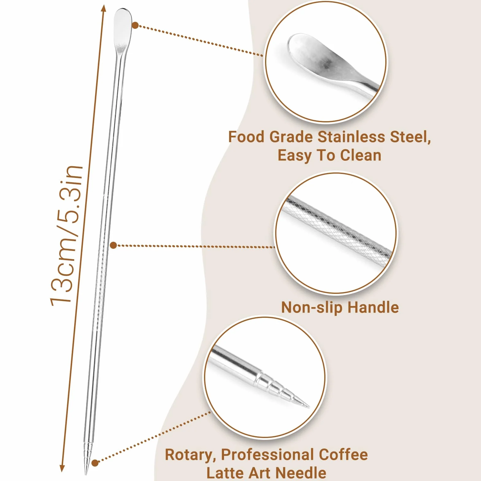 Pianka do mleka 600ml zestaw pióra do latte, dzbanek do spieniania ze stali nierdzewnej