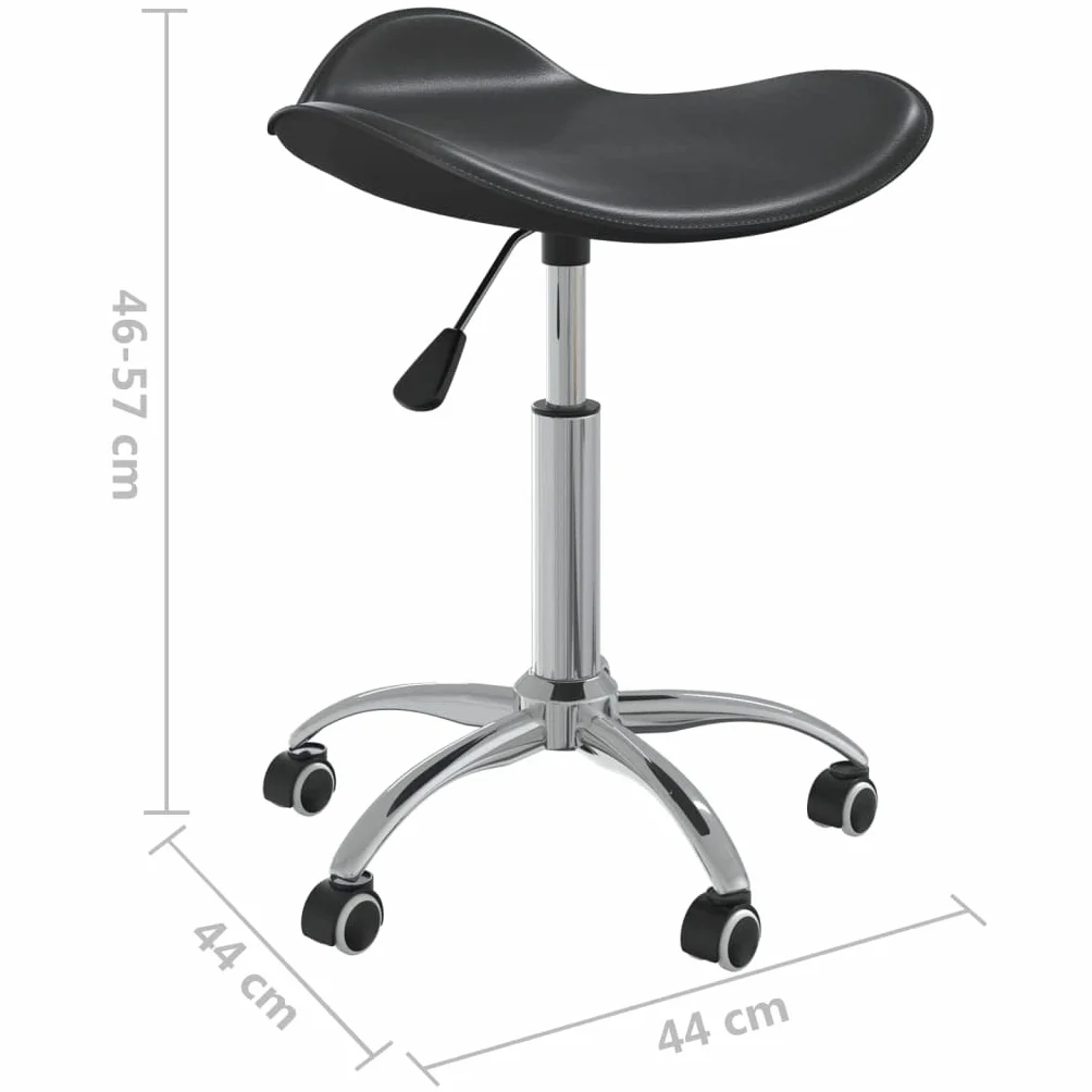vidaXL Taboret kosmetyczny, czarny, sztuczna skóra