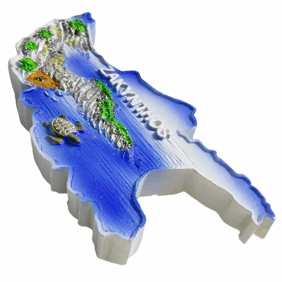 Zakynthos Grecja magnes na lodówkę pamiątka podróż dekoracja lodówka rzemiosło kolekcja 3D