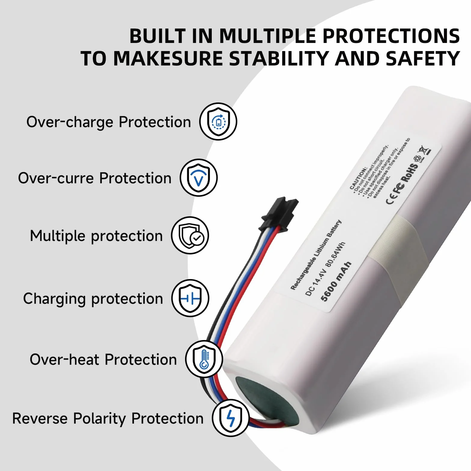 K KYUER 14.4V P2008-4S2P-MMBK Bateria do Dreame D9 F9 L10 D10 D10s L10s L10 Pro L10 Plus D10 Plus D9 Pro D9 Max Z10 Pro W10 Pro W10 RL55L RLS5-BL0 RLS5-WH0 RVS5-WH0 robot odkurzający Battery