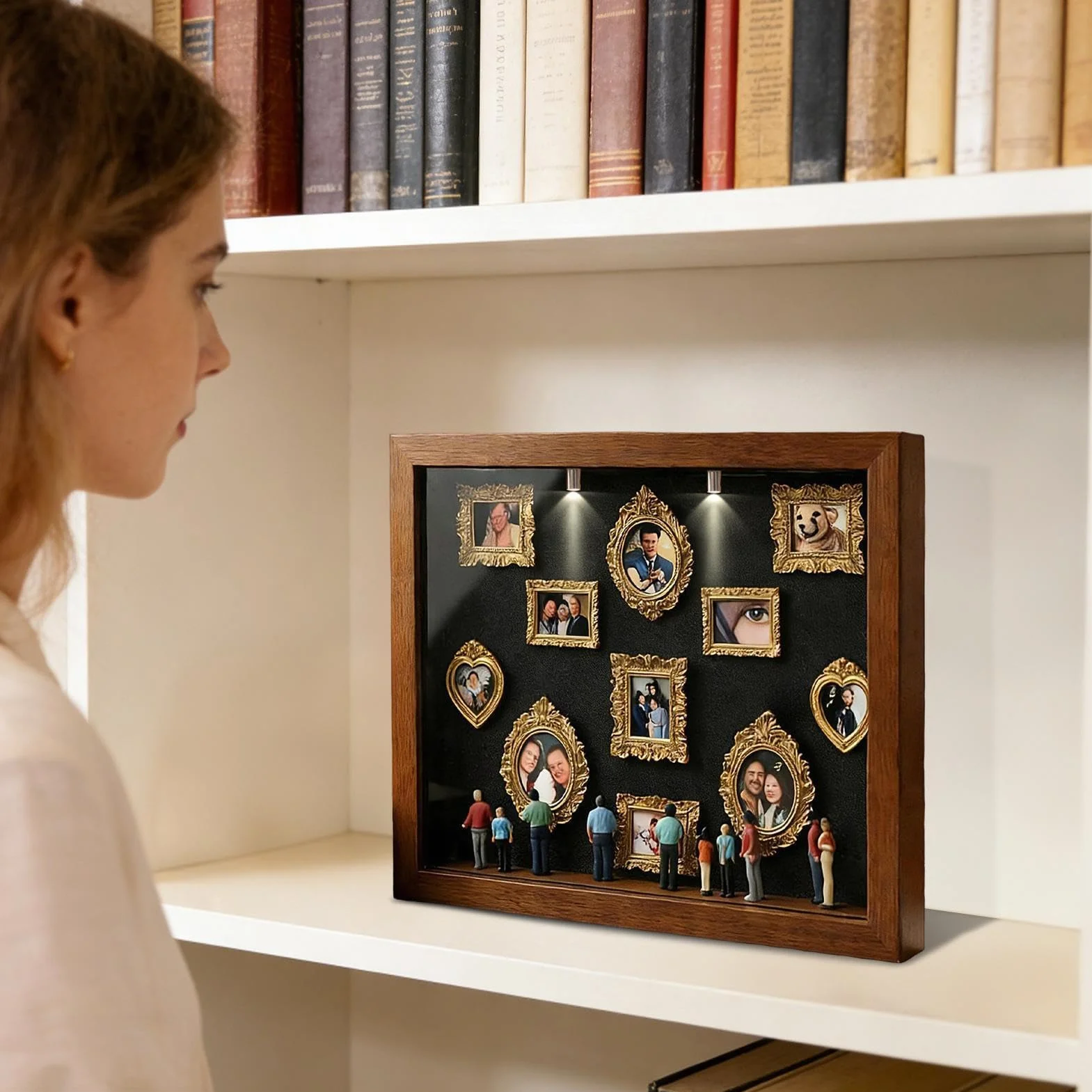 Mini Silhouette Frame Diy - Compact Decorative Museum-Style Memory Craft for Creative Projects, Lightweight Design with Diy Customization Feature, Small Museum Frame for Wedding Birthday