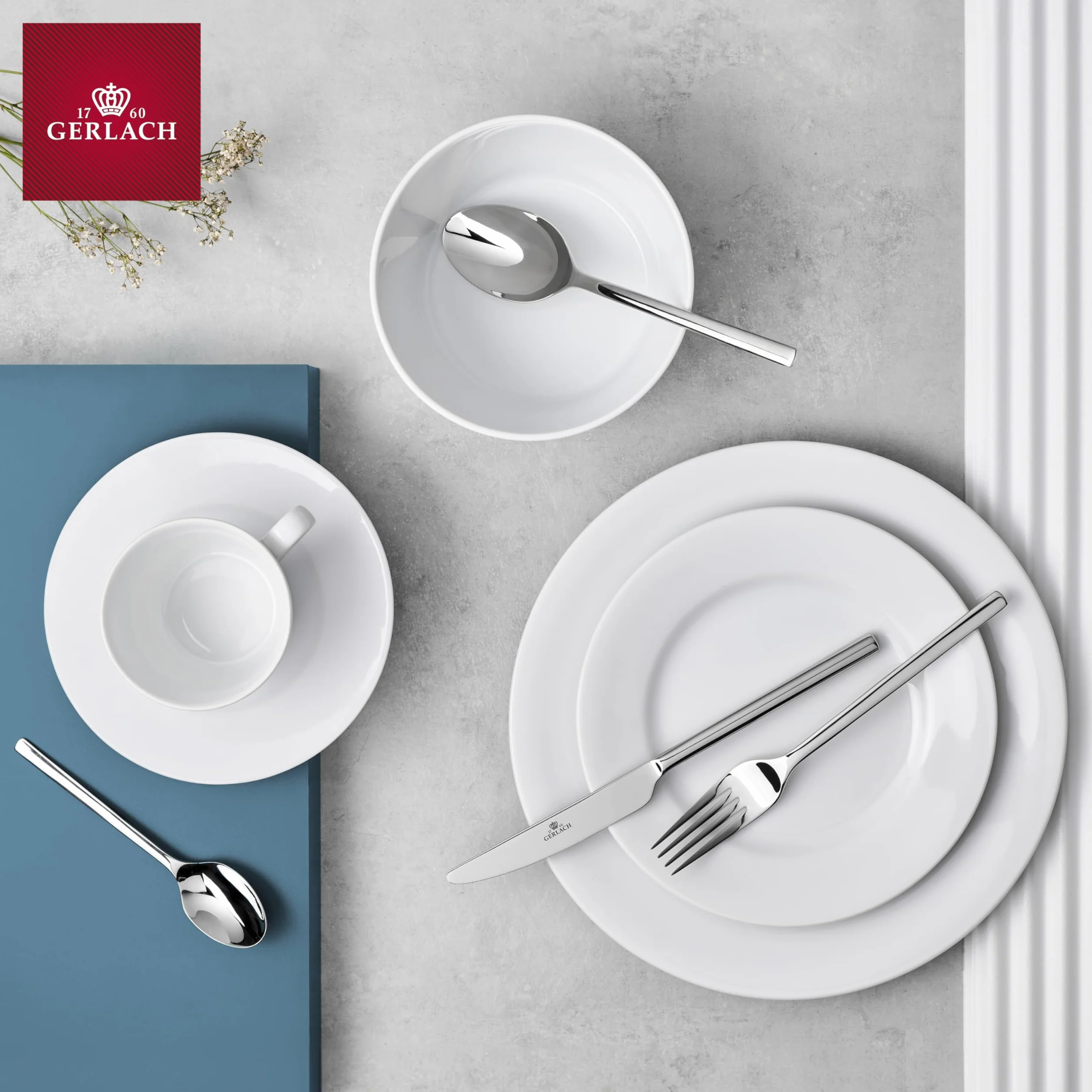 Gerlach Modern Zestaw Filiżanek Ze Spodkiem Dla 6 Osób Filiżanki 200 ml Do Kawy Herbaty Z Podstawką Komplet Porcelanowych Filiżanek W Kolorze Białym