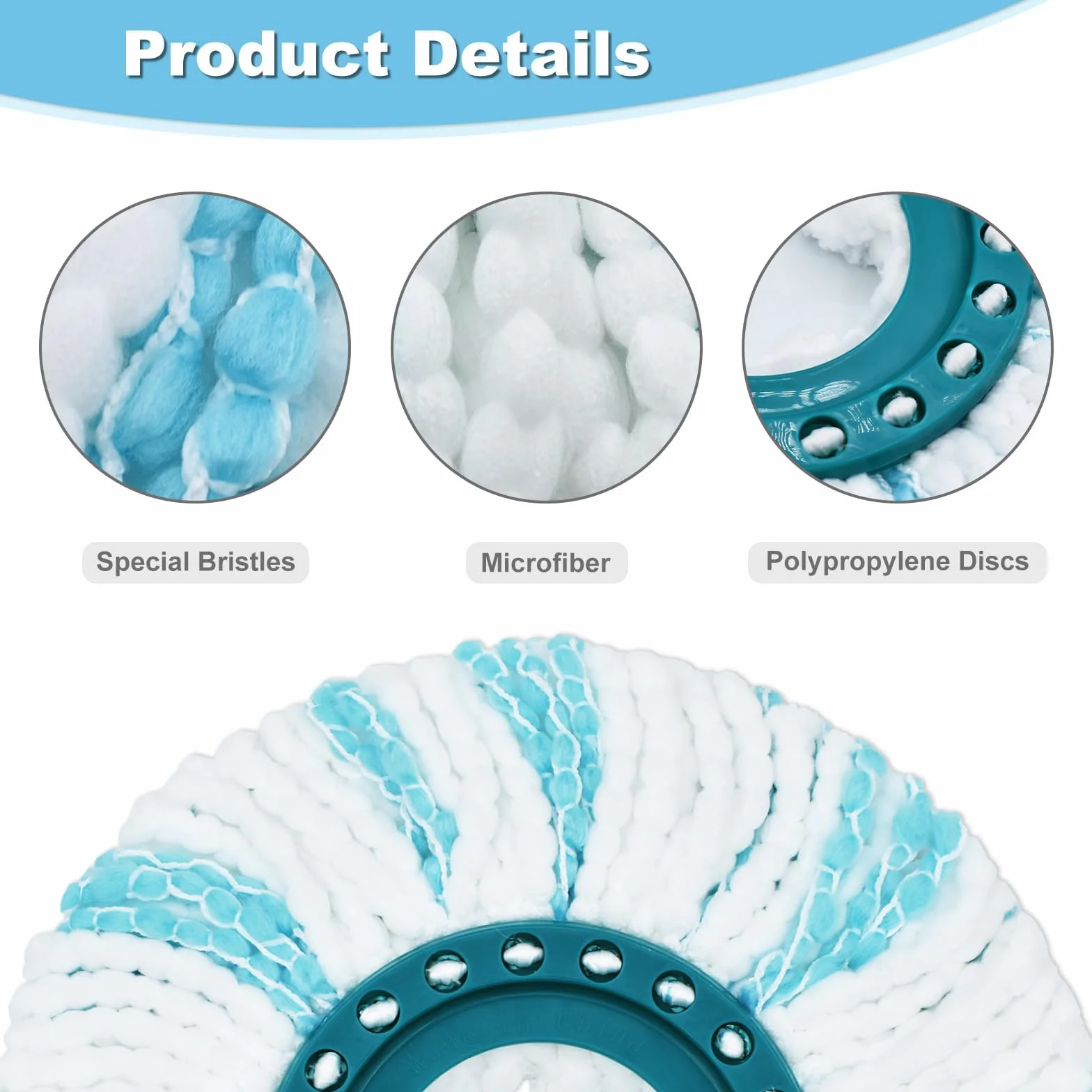 Wymienne końcówki mopa Leifheit Clean Twist Disc Mikrofibra 2 sztuki