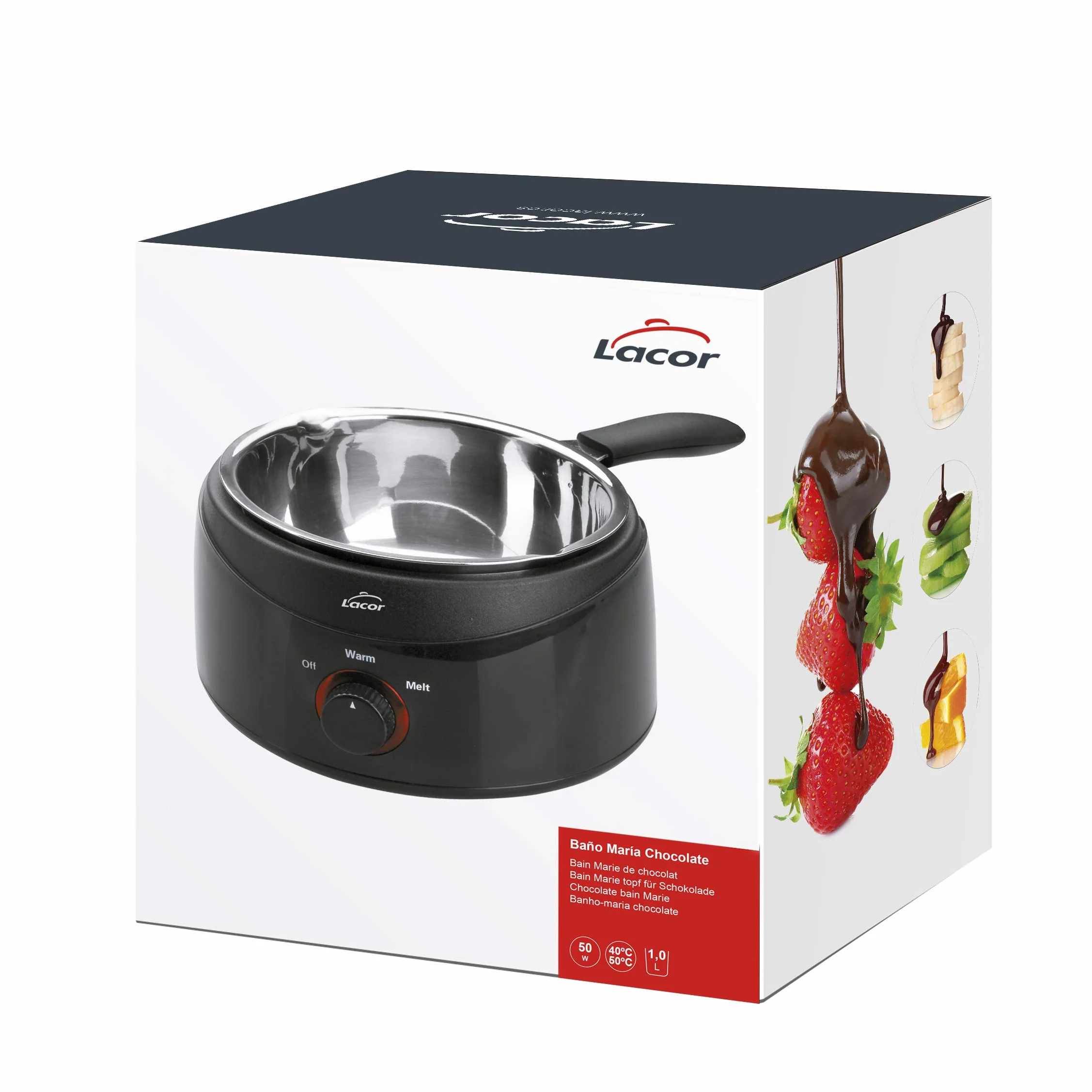 Lacor BAIN Marie garnek do czekolady 50 W, czarny