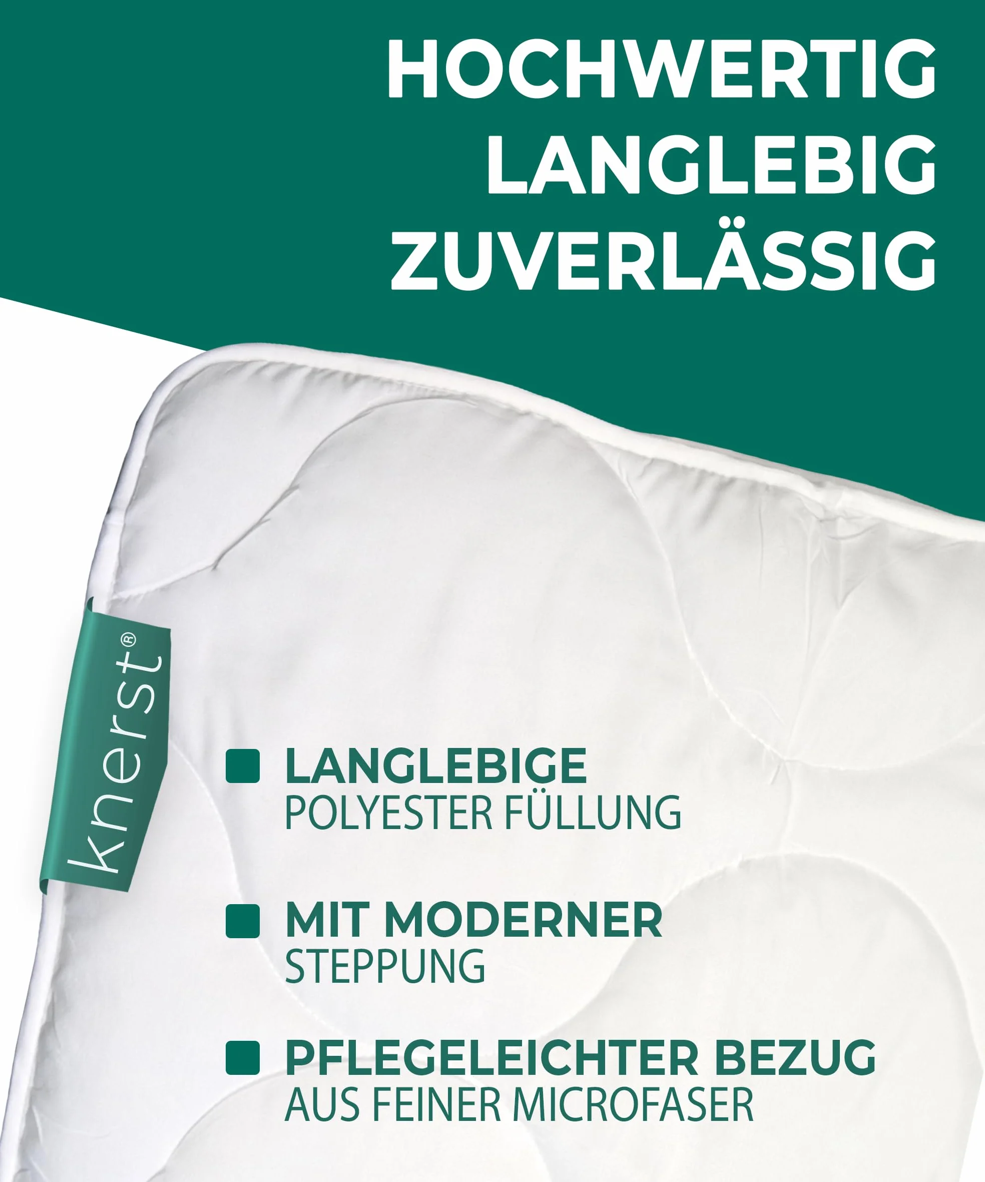 KNERST® Kołdra letnia 200x200 - duża kołdra dla komfortowego snu - cienka kołdra idealna na lato - chłodna, pralna kołdra pikowana - ÖKO-TEX