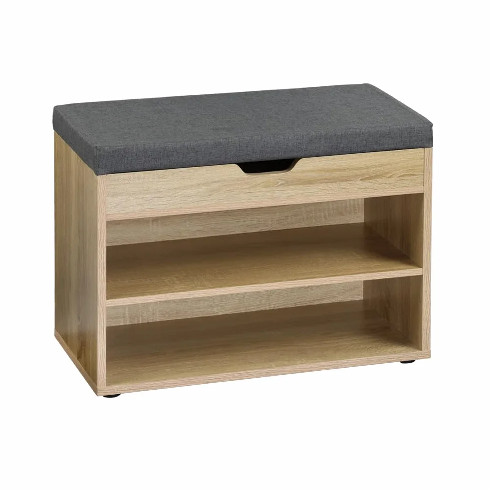 Kesper Szafka na buty z poduszką do siedzenia 60x45x30 cm brązowa płyta pilśniowa