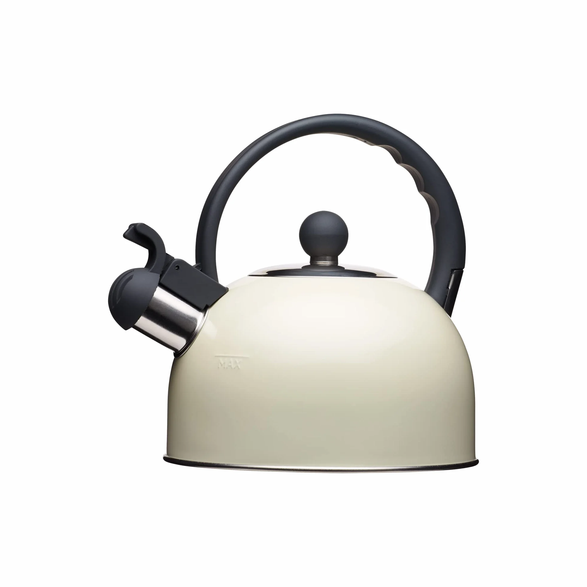 KitchenCraft Living Nostalgia Czajnik Tradycyjny z Gwizdkiem 1,3 L Metalowy Kremowy