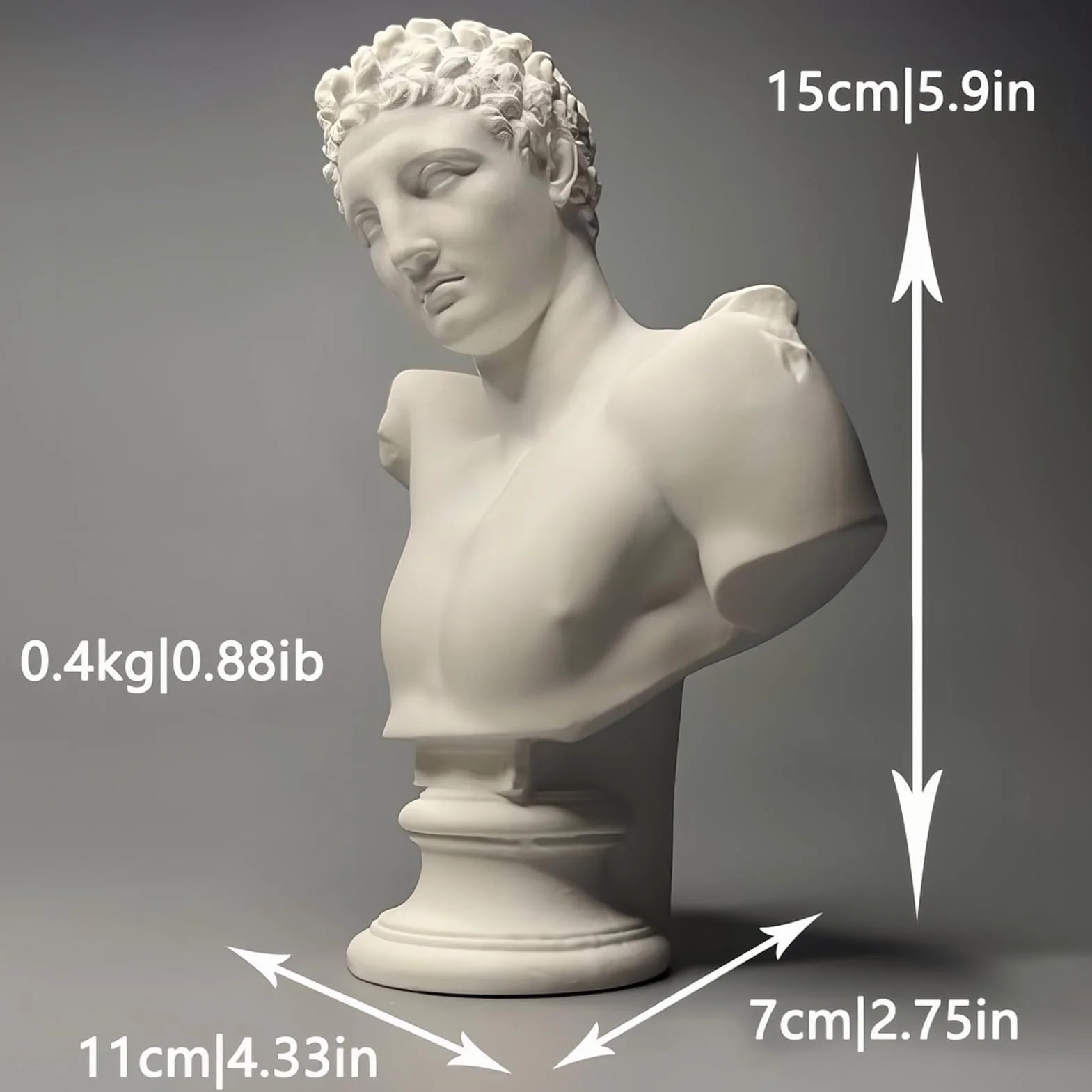 Grecka figurka popiersie mitologia rzeźba gips dekoracja do domu biura prezent