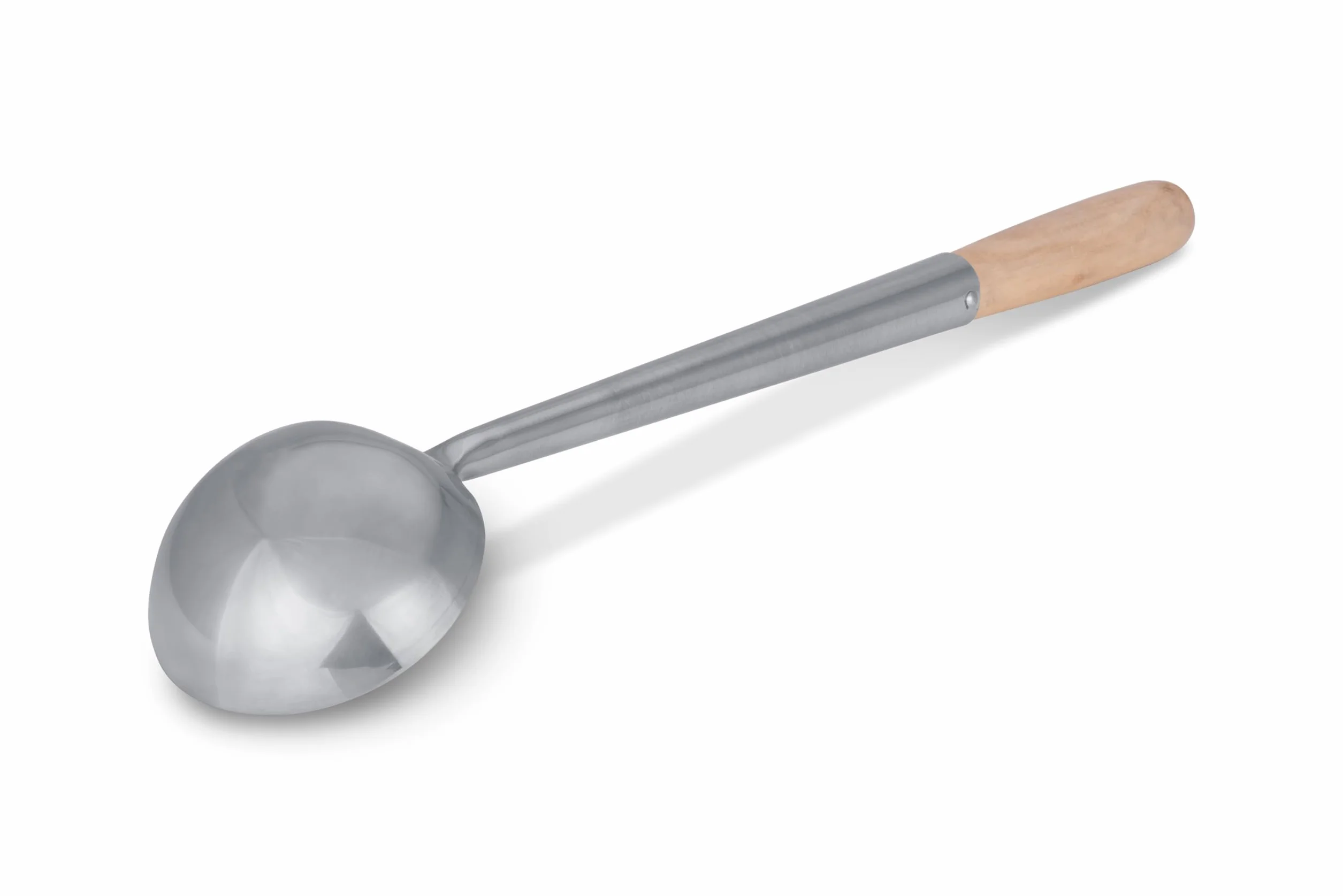 Craft Wok Mała chochla wok tradycyjny hak woka ze stali nierdzewnej z ergonomicznym drewnianym uchwytem