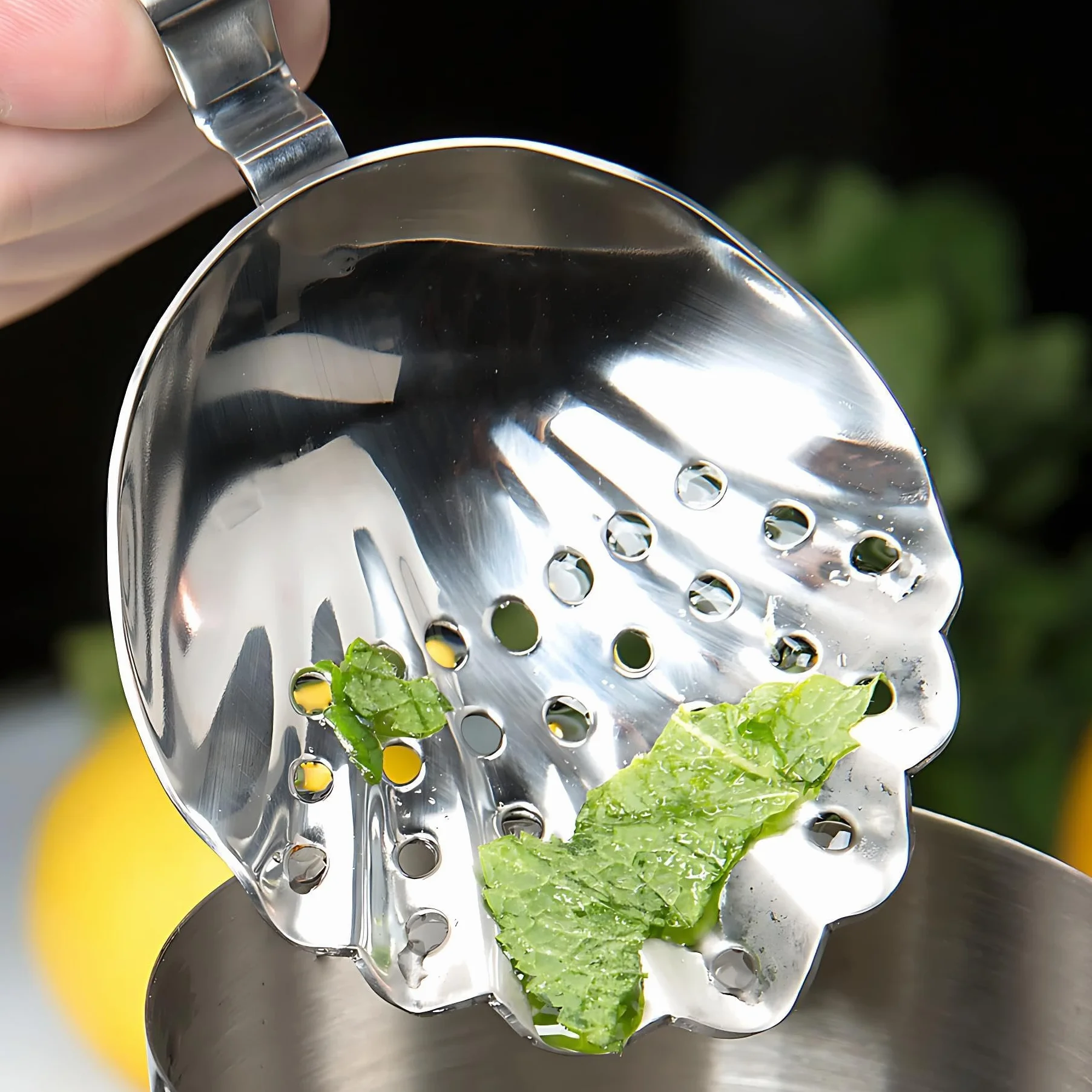 Julep Strainer, Profesjonalny Sitko do Koktajli ze Stali Nierdzewnej do Domowego lub Komercyjnego Baru