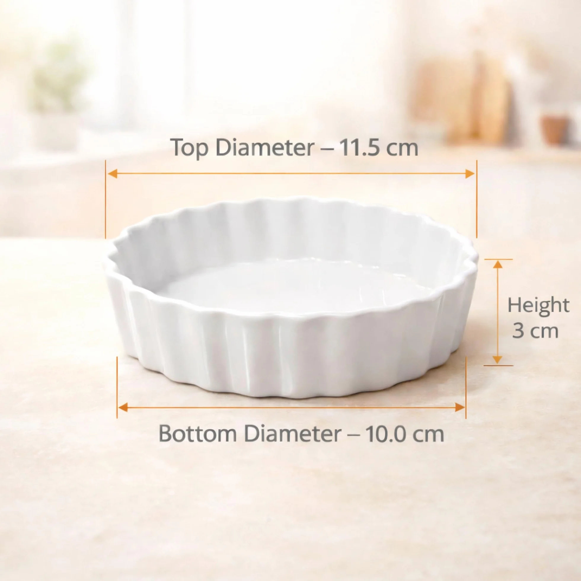 Foremki do tarty ceramiczne Ø 11,5 cm 6 sztuk mini forma do quiche