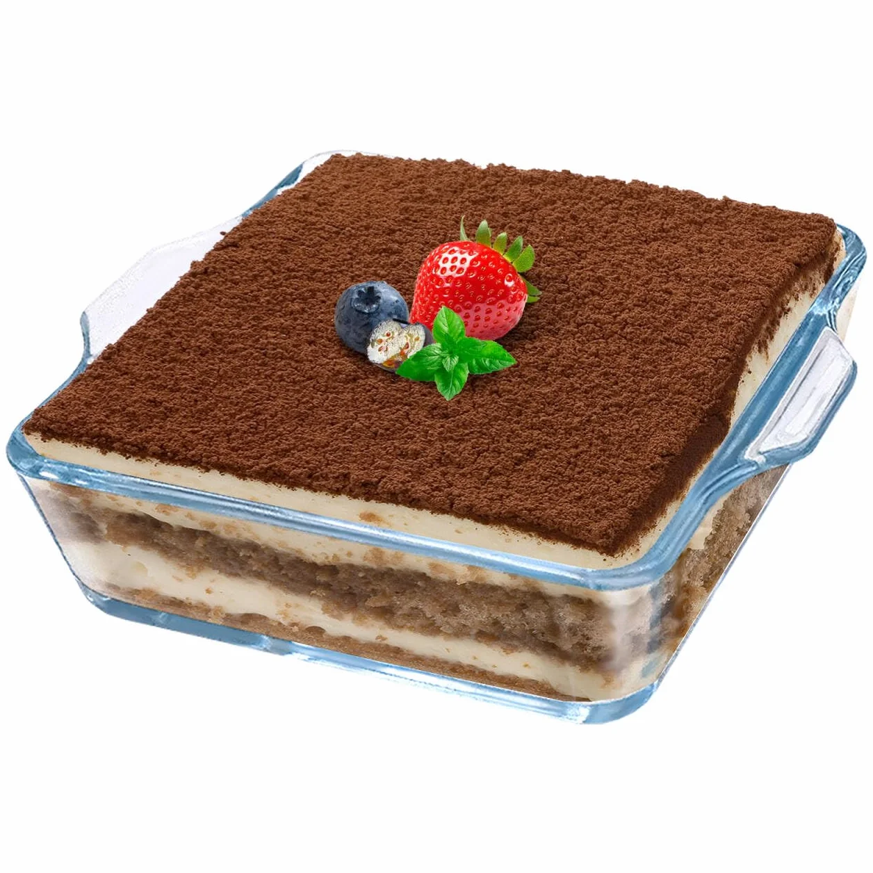 Kwadratowe szklane naczynie do pieczenia, naczynie do piekarnika ze szkła borokrzemowego, mini naczynia odporne na piekarnik, naczynie do pieczenia z przezroczystego szkła, 15,2 cm x 13,2 cm x