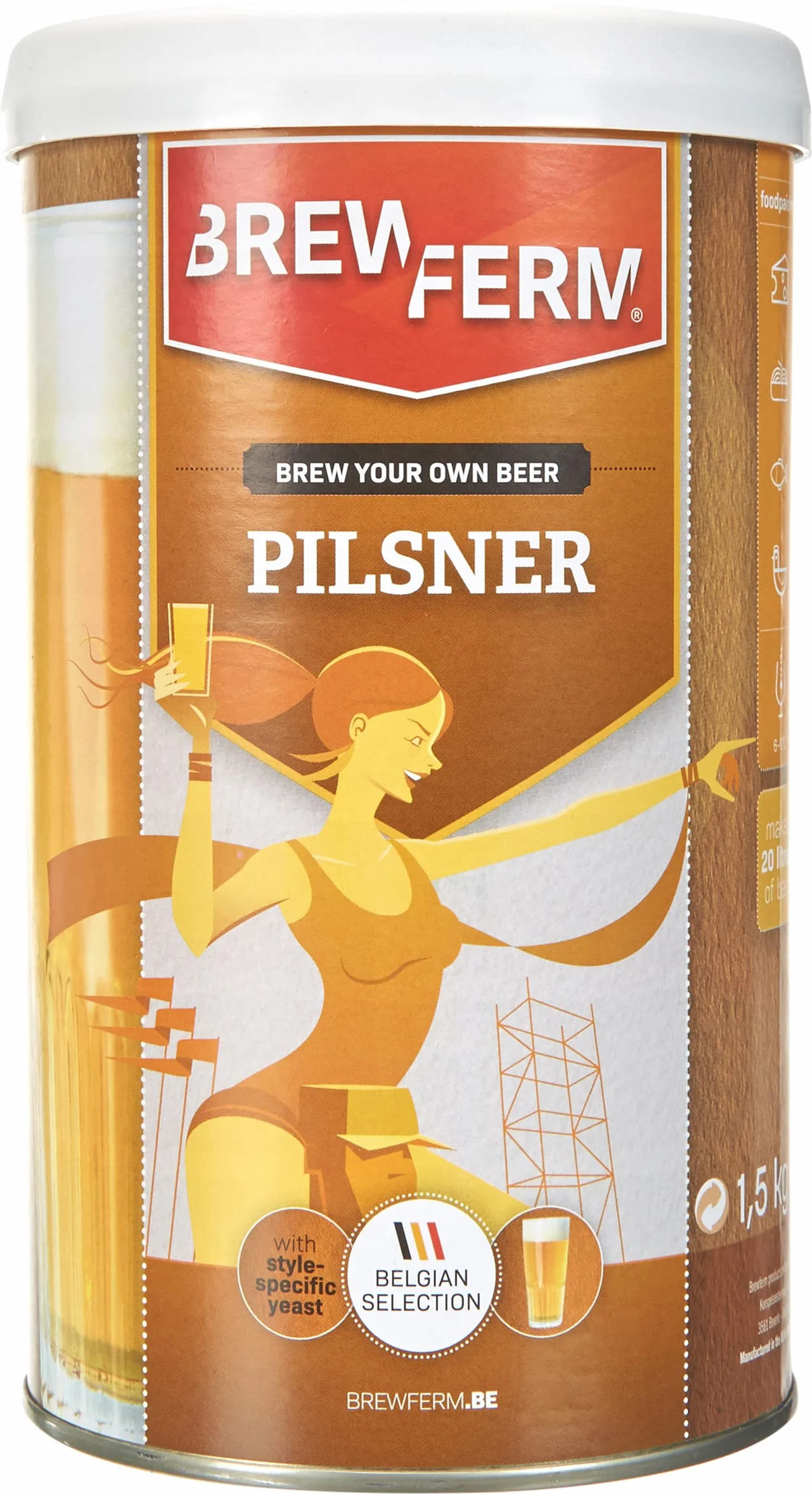 Brewferm - Zestaw piwa Pilsner - Meme Beer Kit - 20 litrów - Pysznie orzeźwiający
